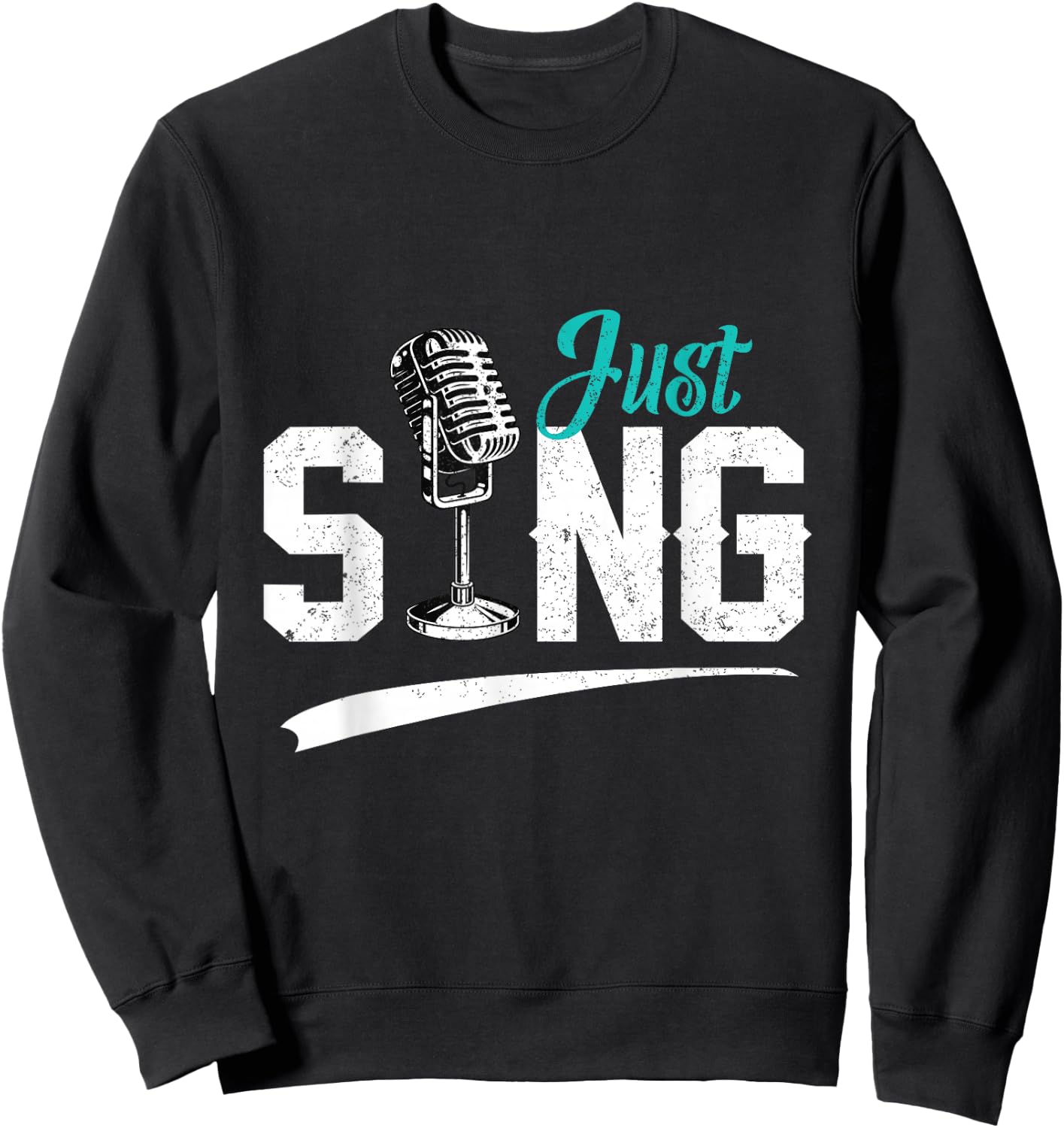 Microphone Singing Vocal Singer Musical Gift Sweatshirt - Sweatshirt | Black