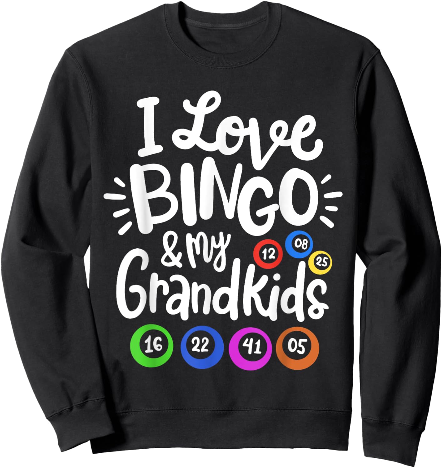 I love Bingo and my Grandkids Sweatshirt - Sweatshirt | Black