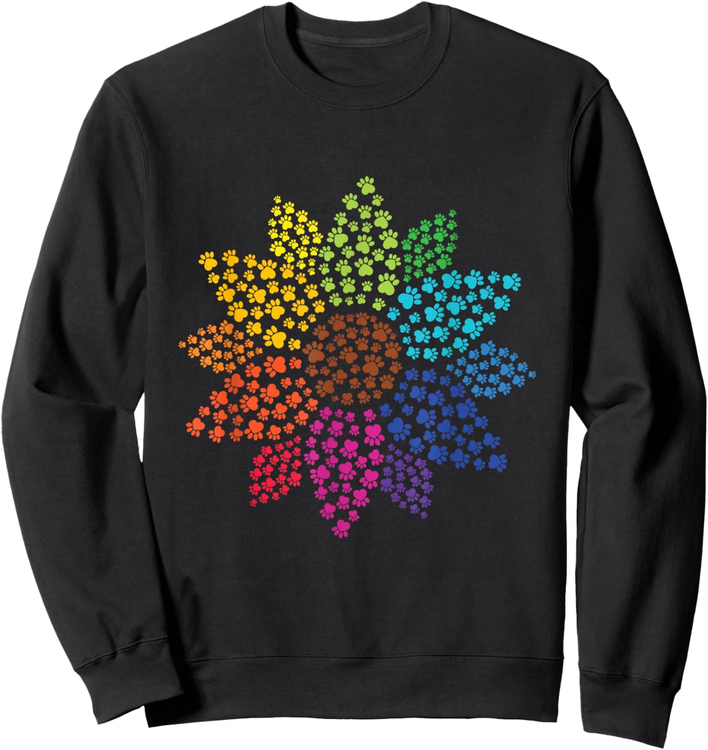 Dog Paw Heart Dog Mum Dog Lover Dog Love Dogs Sweatshirt - Sweatshirt | Black