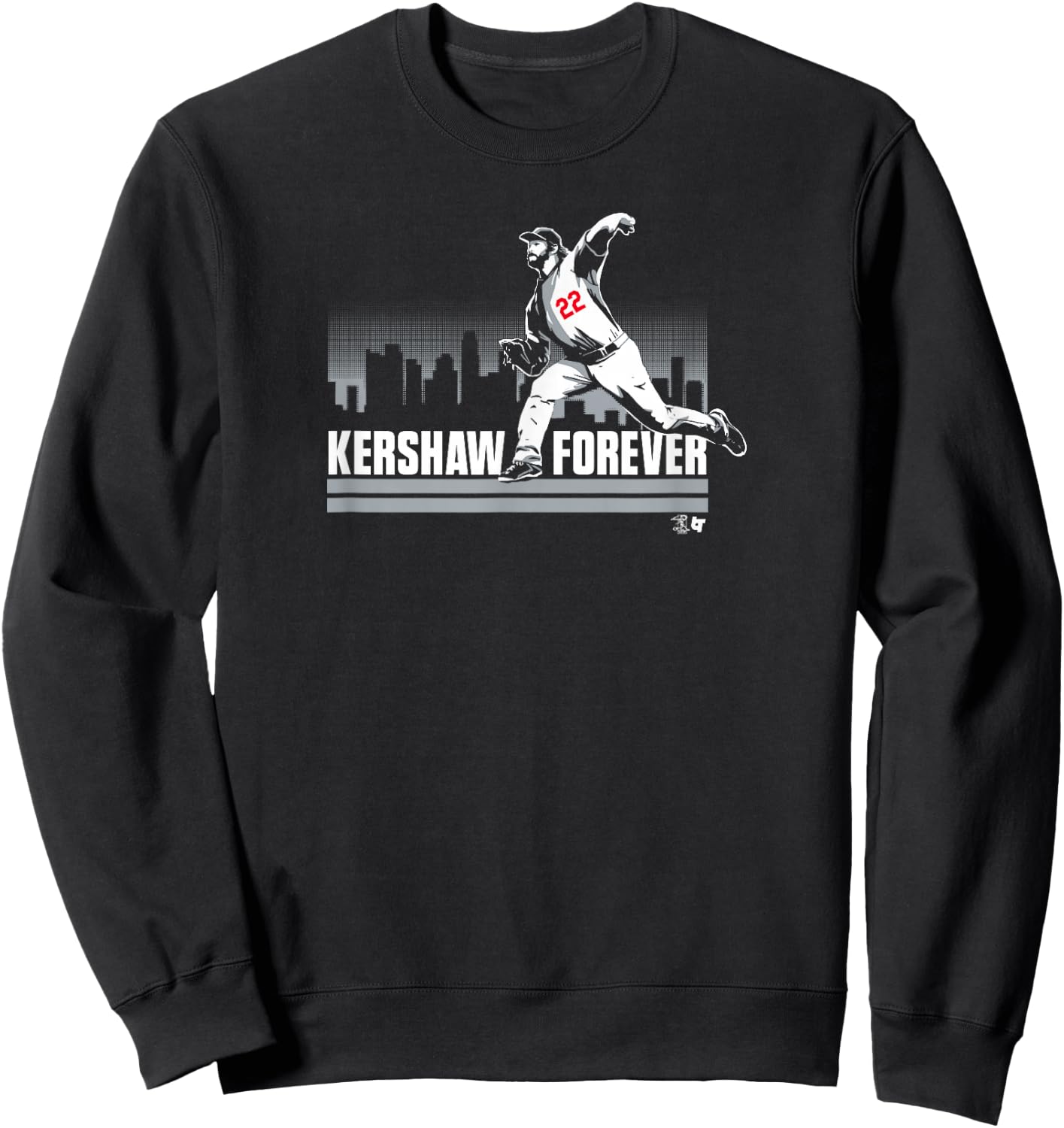 Officially Licensed Clayton Kershaw - Kershaw Forever Sweatshirt - Sweatshirt | Black