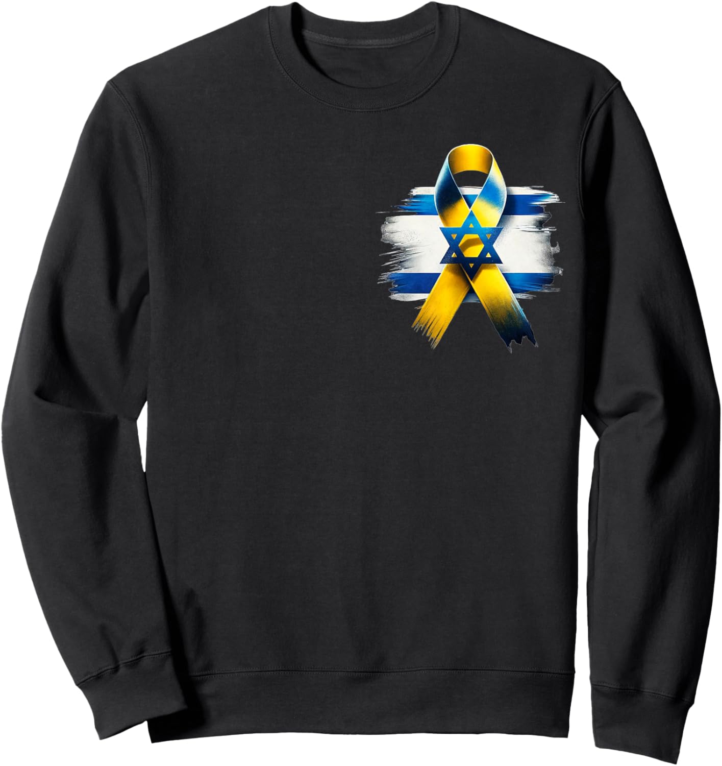 Israel Flag - Yellow Ribbon - Bring Them Home Now - Israel Sweatshirt - Sweatshirt | Black