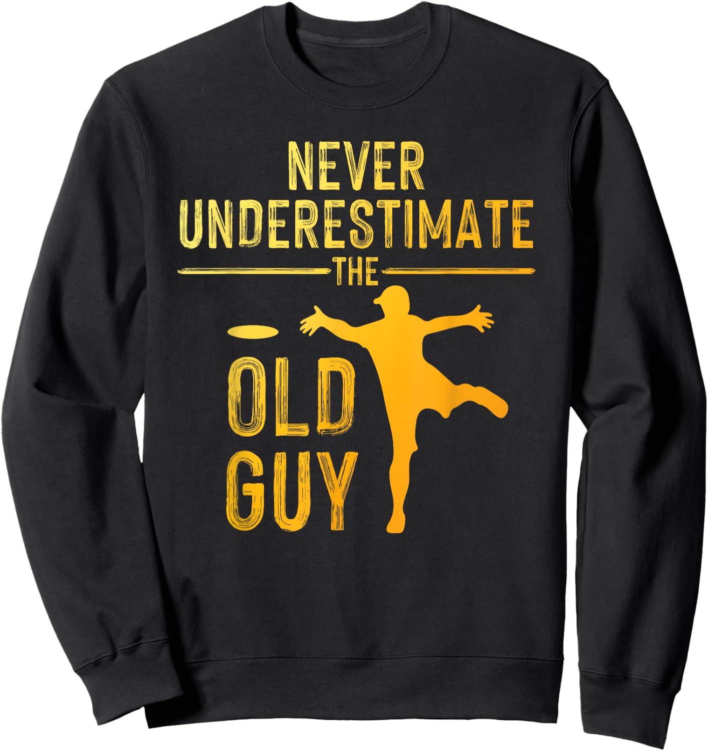 Disc Golf Art Grandpa Disc Golfer Disc Golf Player Sweatshirt - Sweatshirt | Black