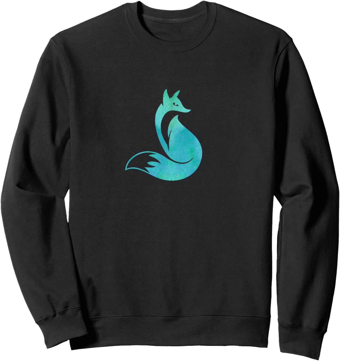 Fox Teal Watercolor Gift a Girl Sweatshirt - Sweatshirt | Black