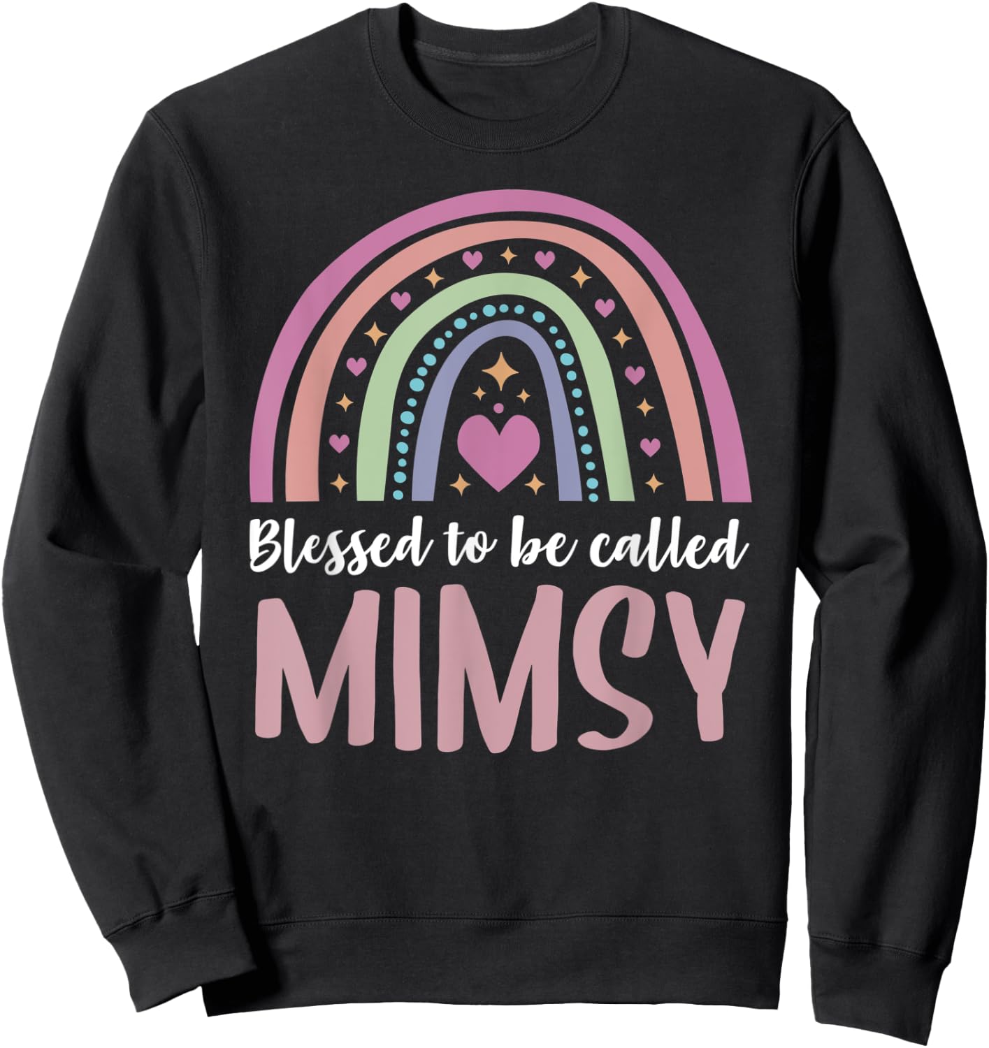 Mimsy Shirt for Grandma Women Mothers Day Blessed Mimsy Sweatshirt - Sweatshirt | Black