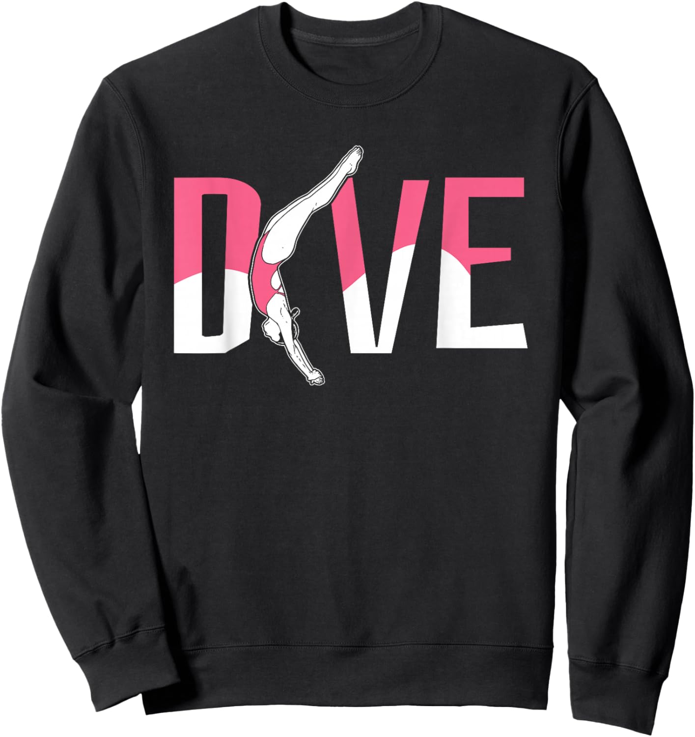 Platform Diver Girl - Springboard Diving Sweatshirt - Sweatshirt | Black
