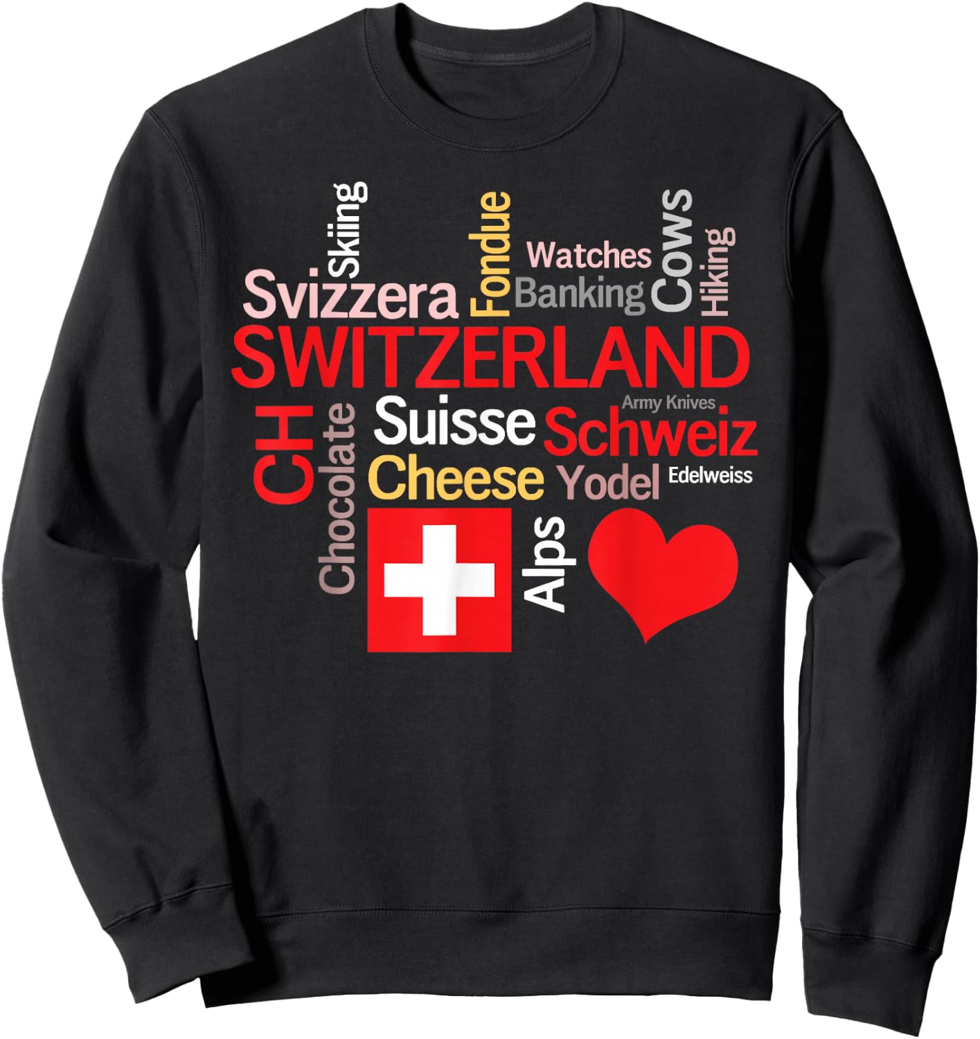 Why I Love Switzerland Sweatshirt - Sweatshirt | Black