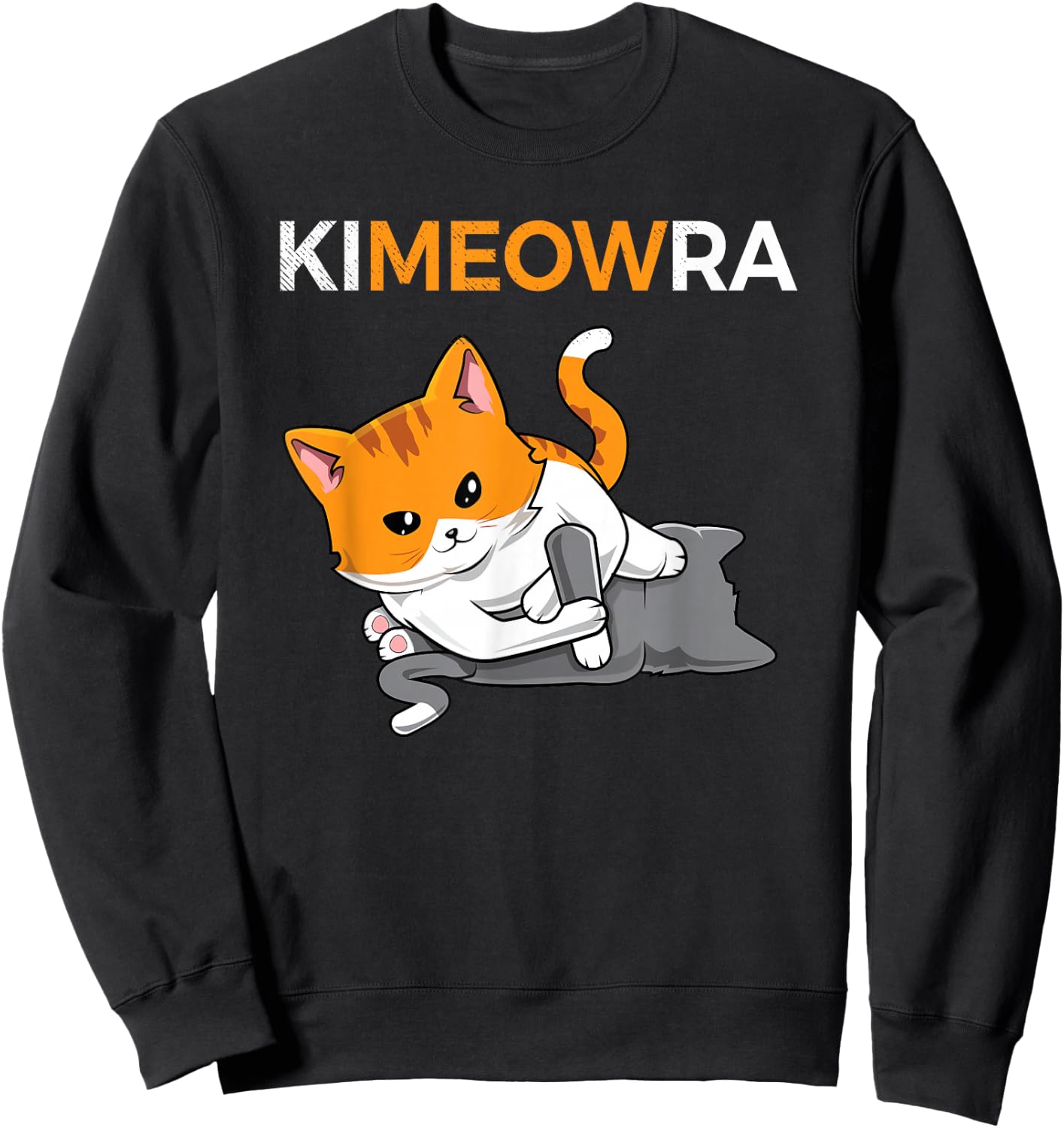 Jiu Jitsu Kimura & Cute Kawaii Cat Funny BJJ Sweatshirt - Sweatshirt | Black