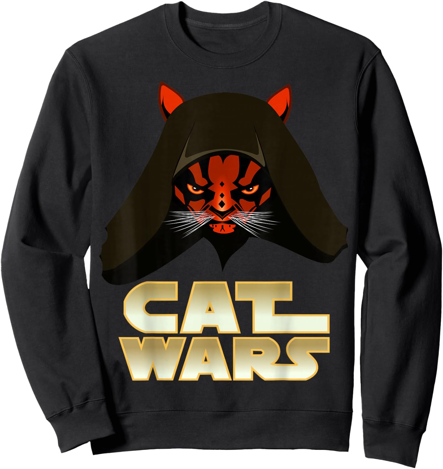 Cat Wars - Funny Cat Sweatshirt - Sweatshirt | Black