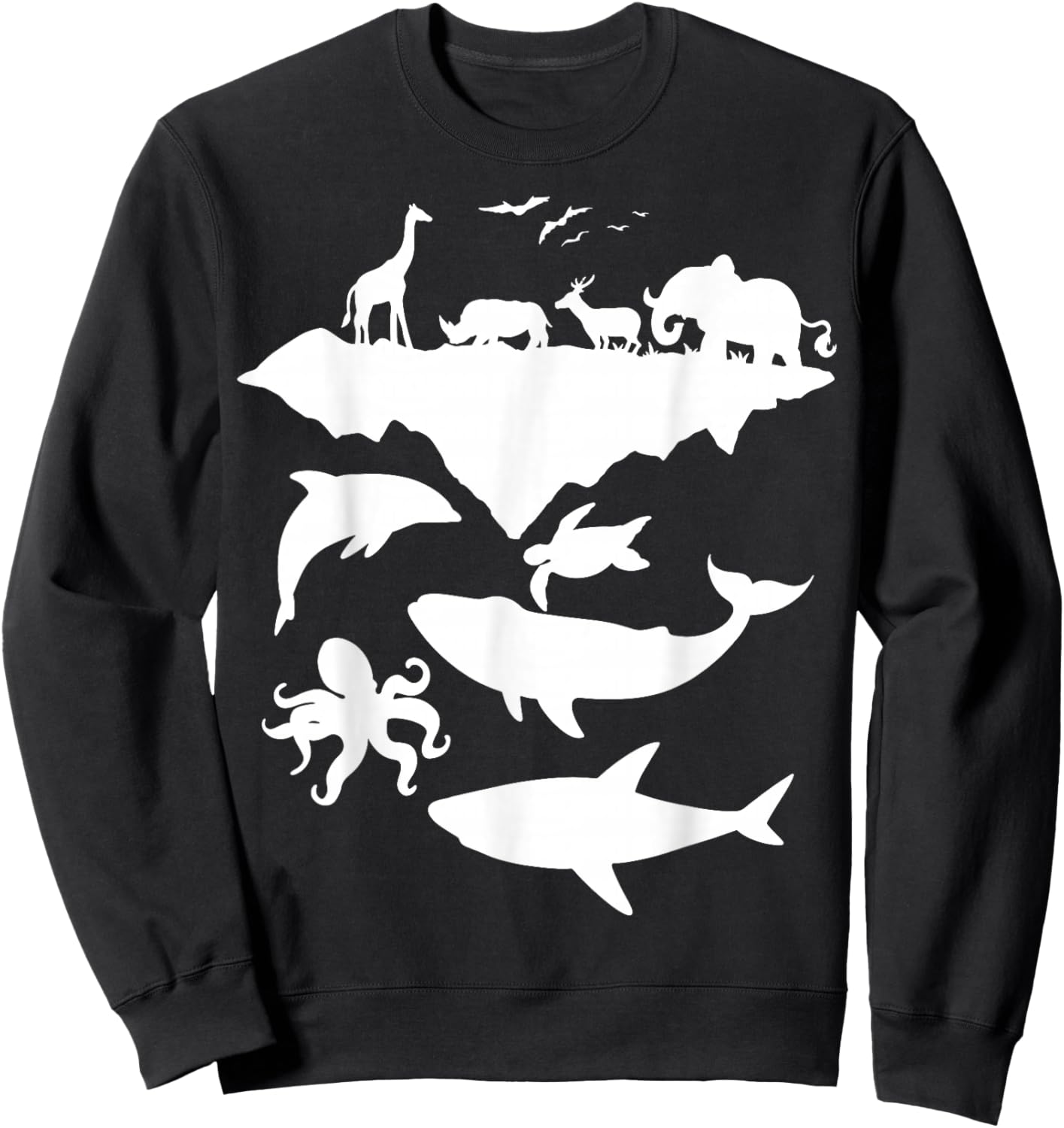 Animals Of The World Wildlife Conservation Funny Environment Sweatshirt - Sweatshirt | Black