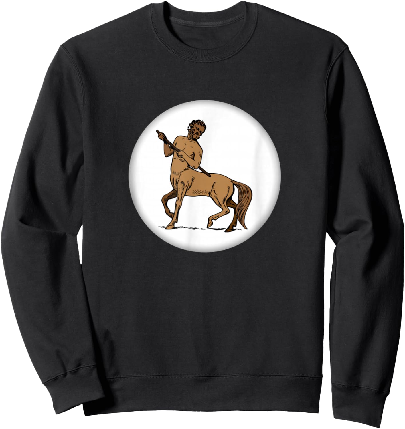 Half Horse Half Man With A Beard - Halloween Graphic Sweatshirt - Sweatshirt | Black