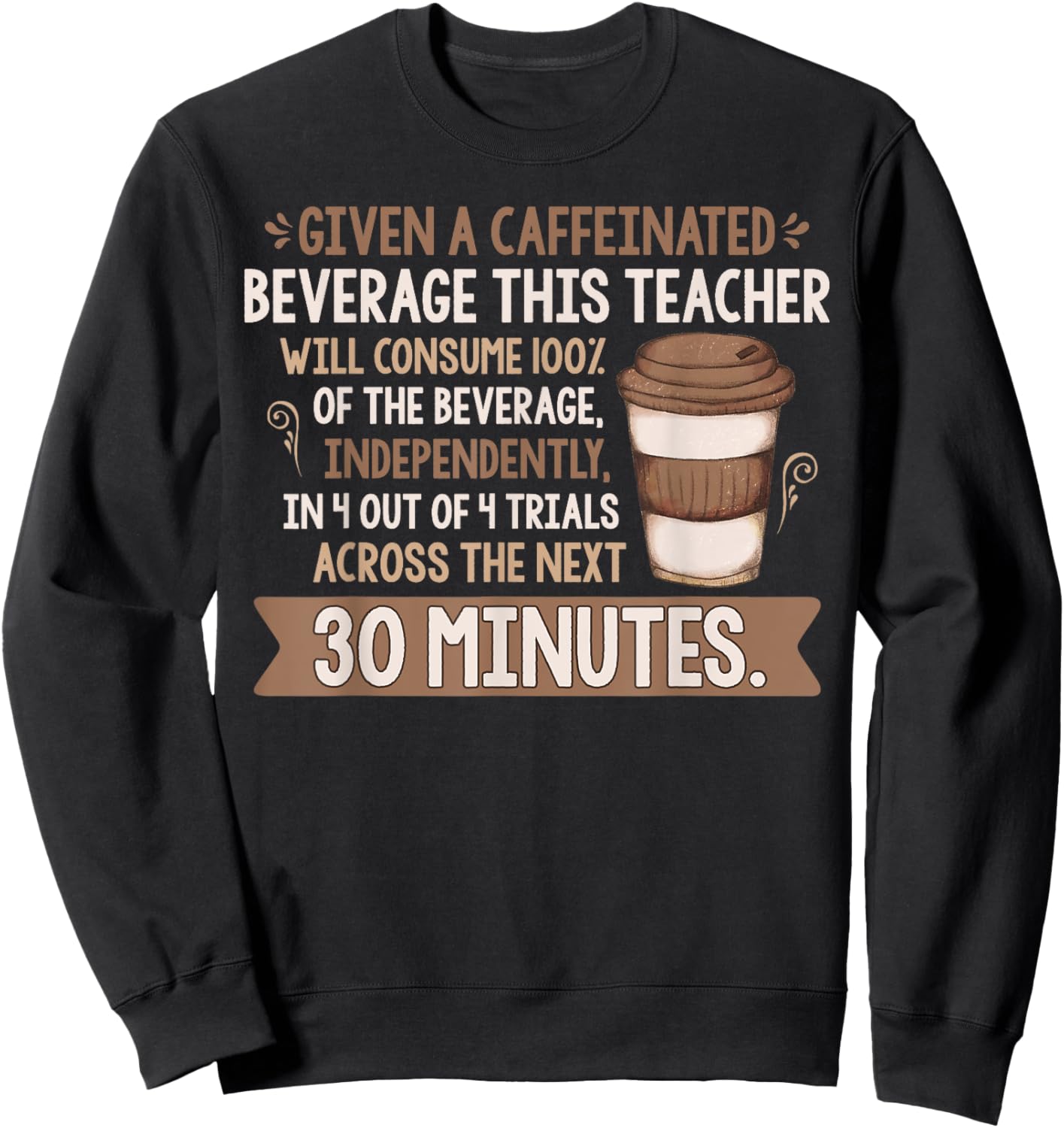 Given A Caffeinated Beverage This Teacher Will Consume Women Sweatshirt - Sweatshirt | Black
