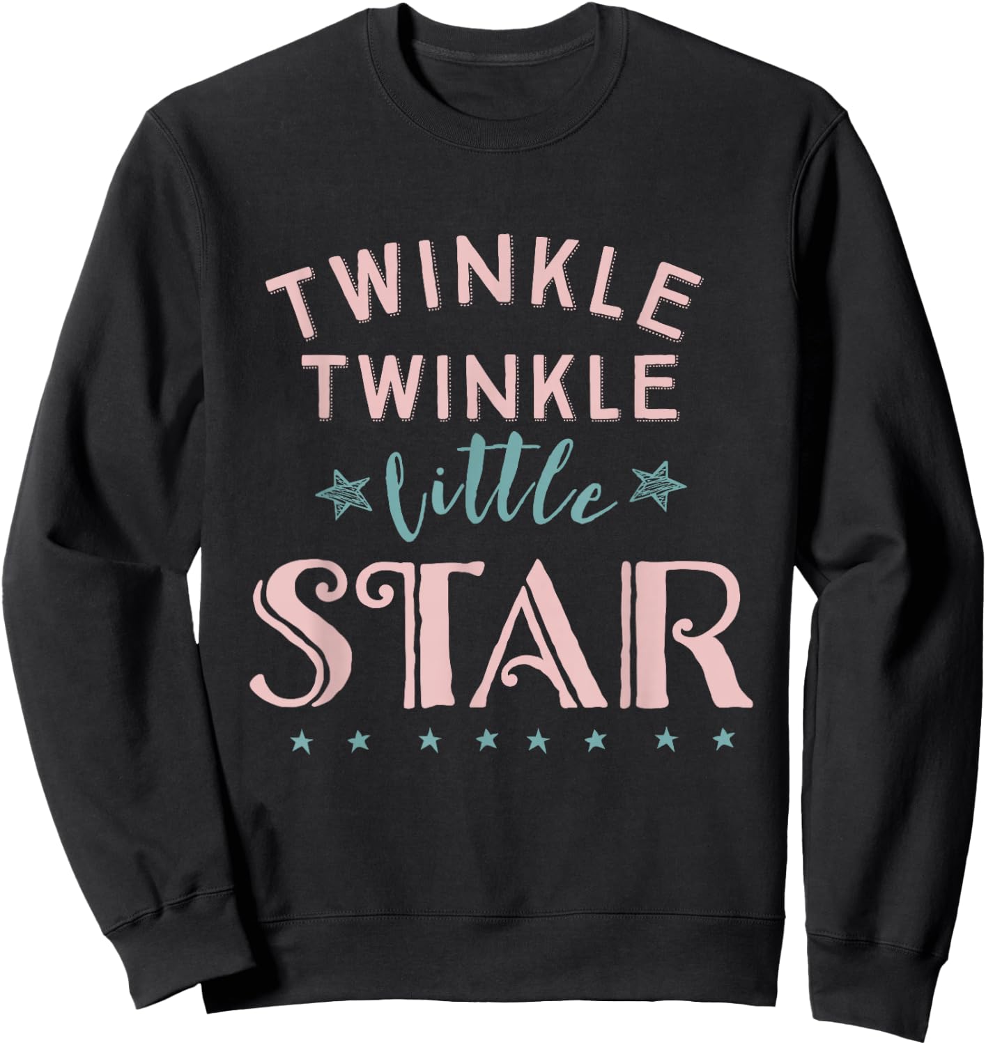 Twinkle Twinkle Little Star Cute Sweatshirt - Sweatshirt | Black