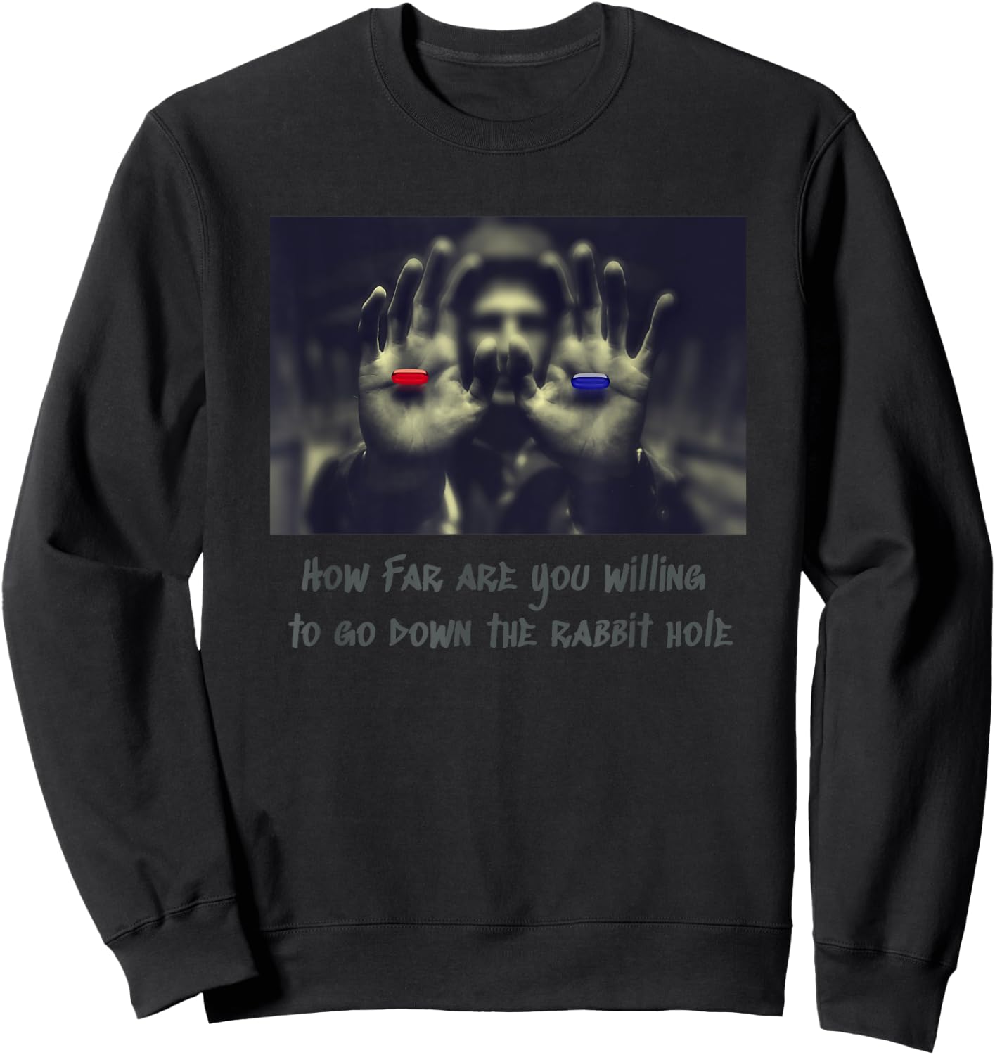 Red Pill vs Blue Pill Sweatshirt - Sweatshirt | Black