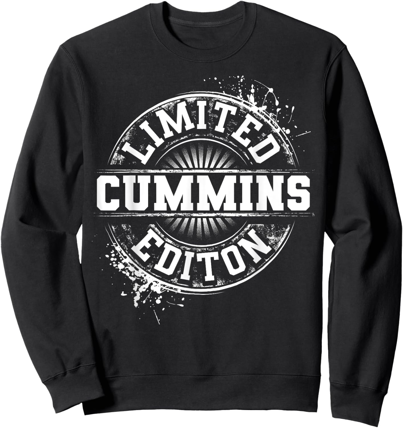CUMMINS Funny Surname Family Tree Birthday Reunion Gift Sweatshirt - Sweatshirt | Black