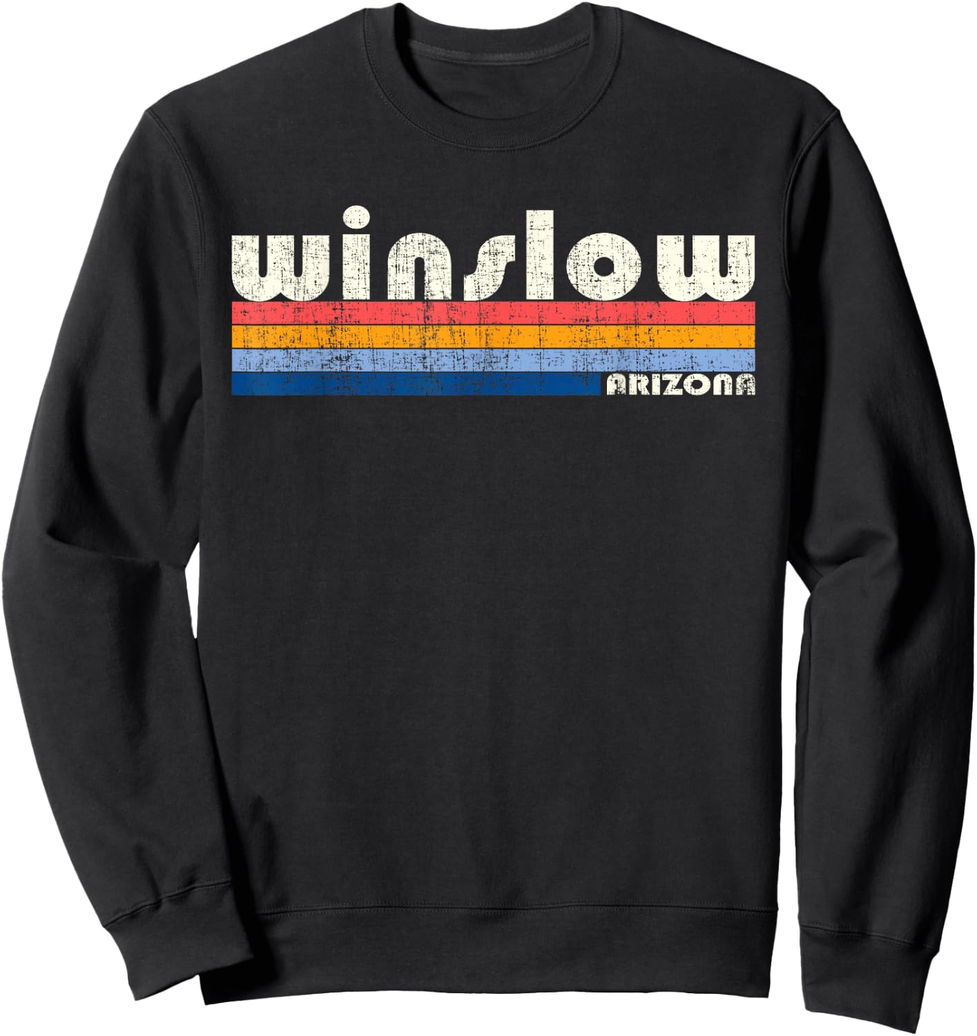 Vintage 70s 80s Style Winslow AZ Sweatshirt - Sweatshirt | Black
