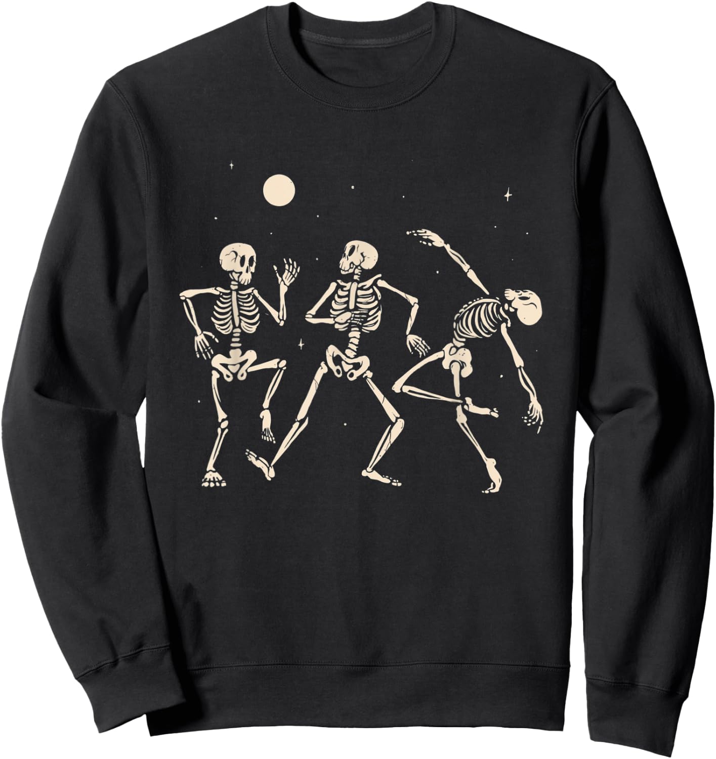 Dancing Skeletons Funny Halloween Skeleton Dancing Sweatshirt - Sweatshirt | Black