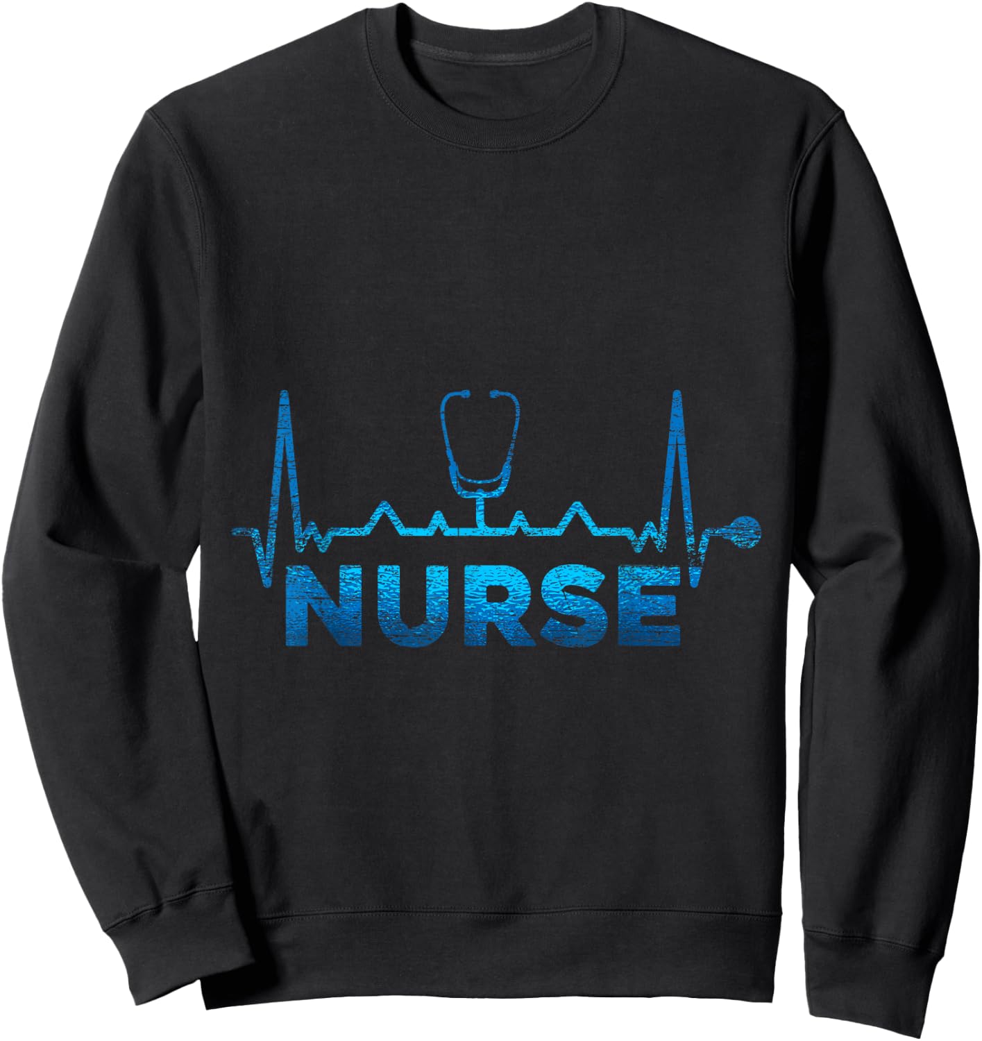 Heartbeat Nurse Sweatshirt - Sweatshirt | Black