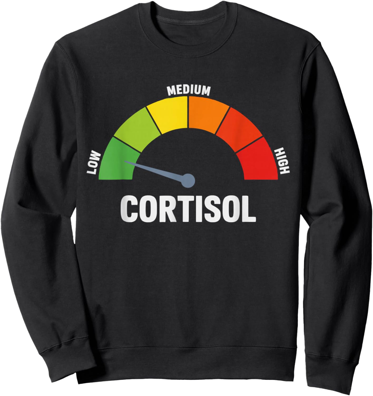 Niedriger Cortisolspiegel Meme Sweatshirt - Sweatshirt | Black