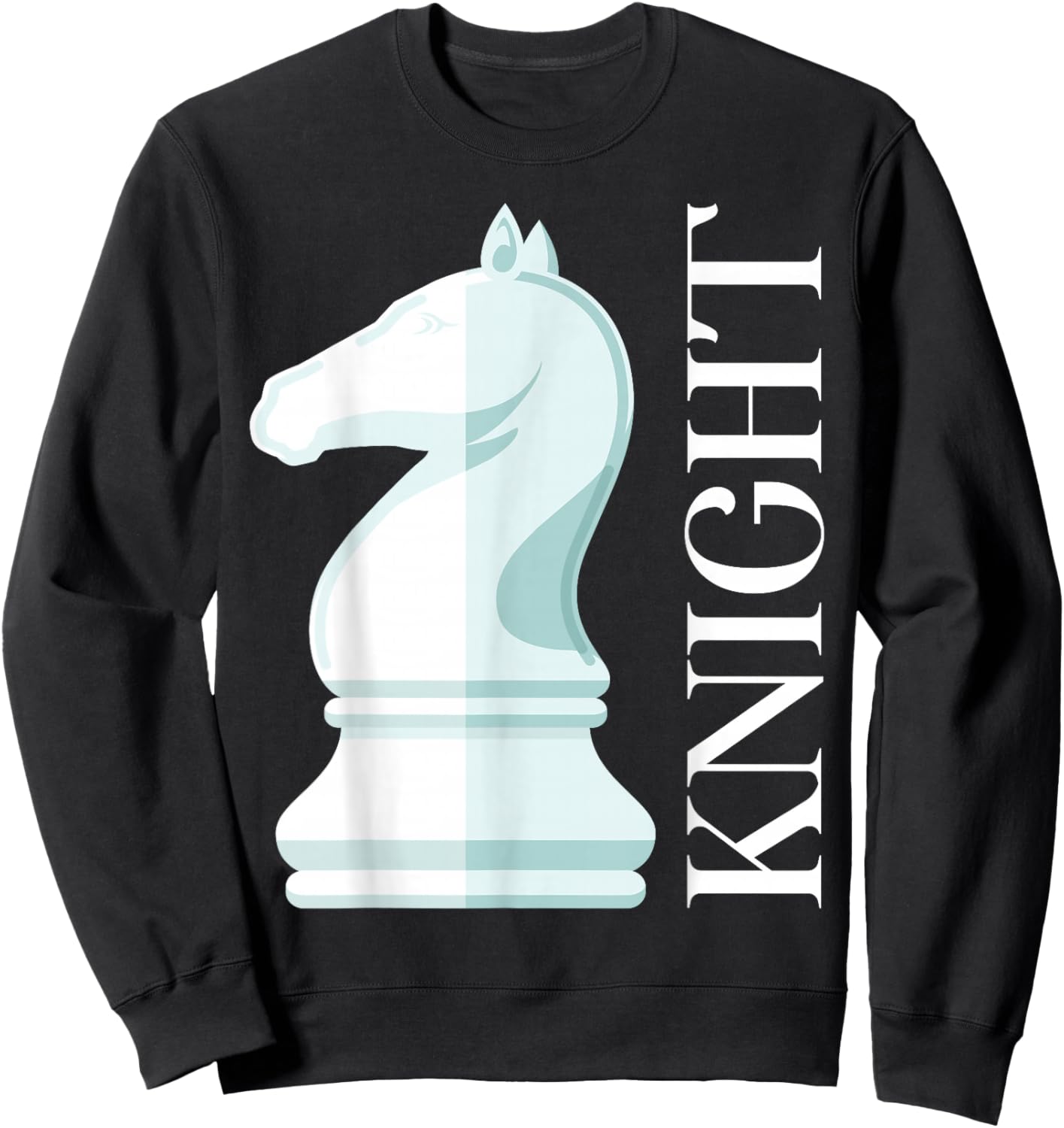 White Knight Chess Piece Chess Lovers Gag Gifts Men Kids Sweatshirt - Sweatshirt | Black
