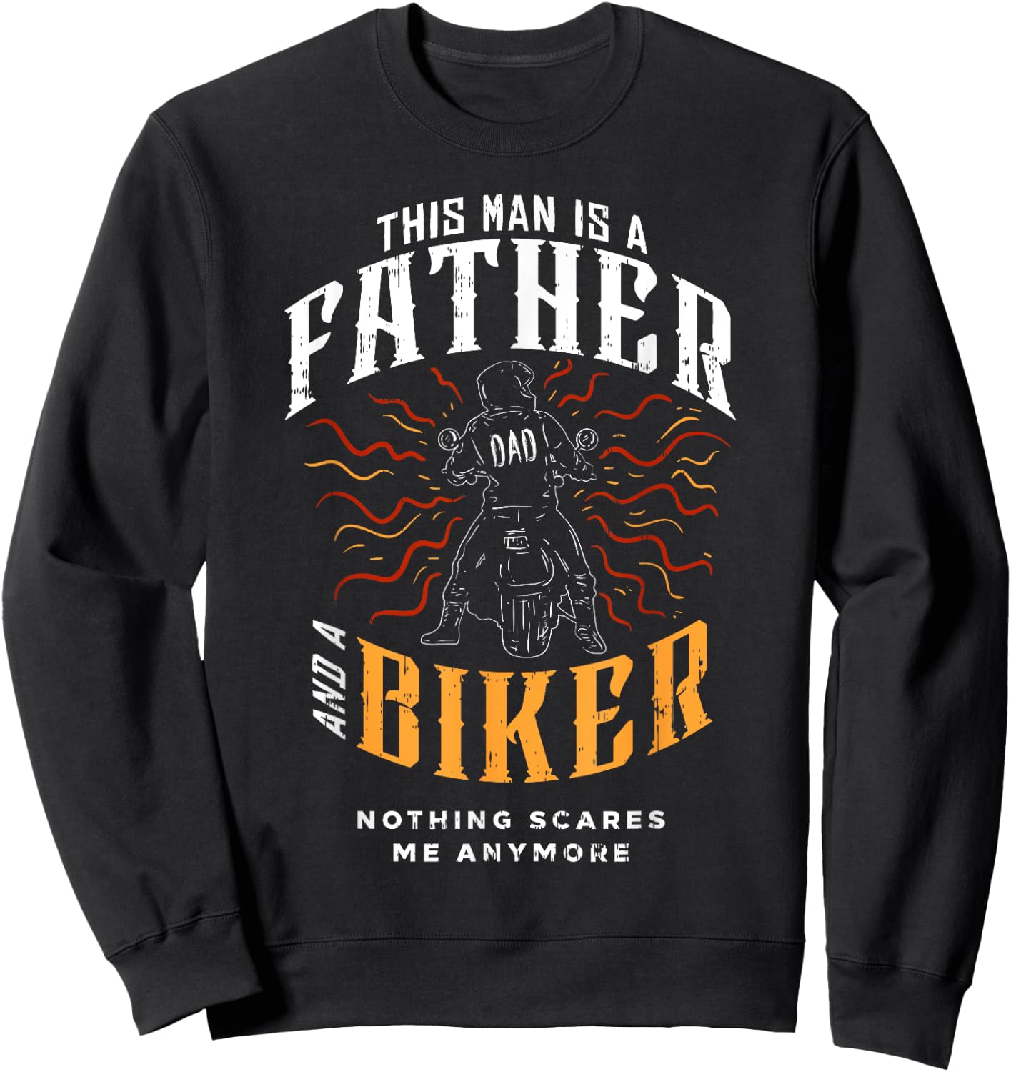 Biker Dad Gifts - Motorcycle Father's Day Gift Fathers Sweatshirt - Sweatshirt | Black