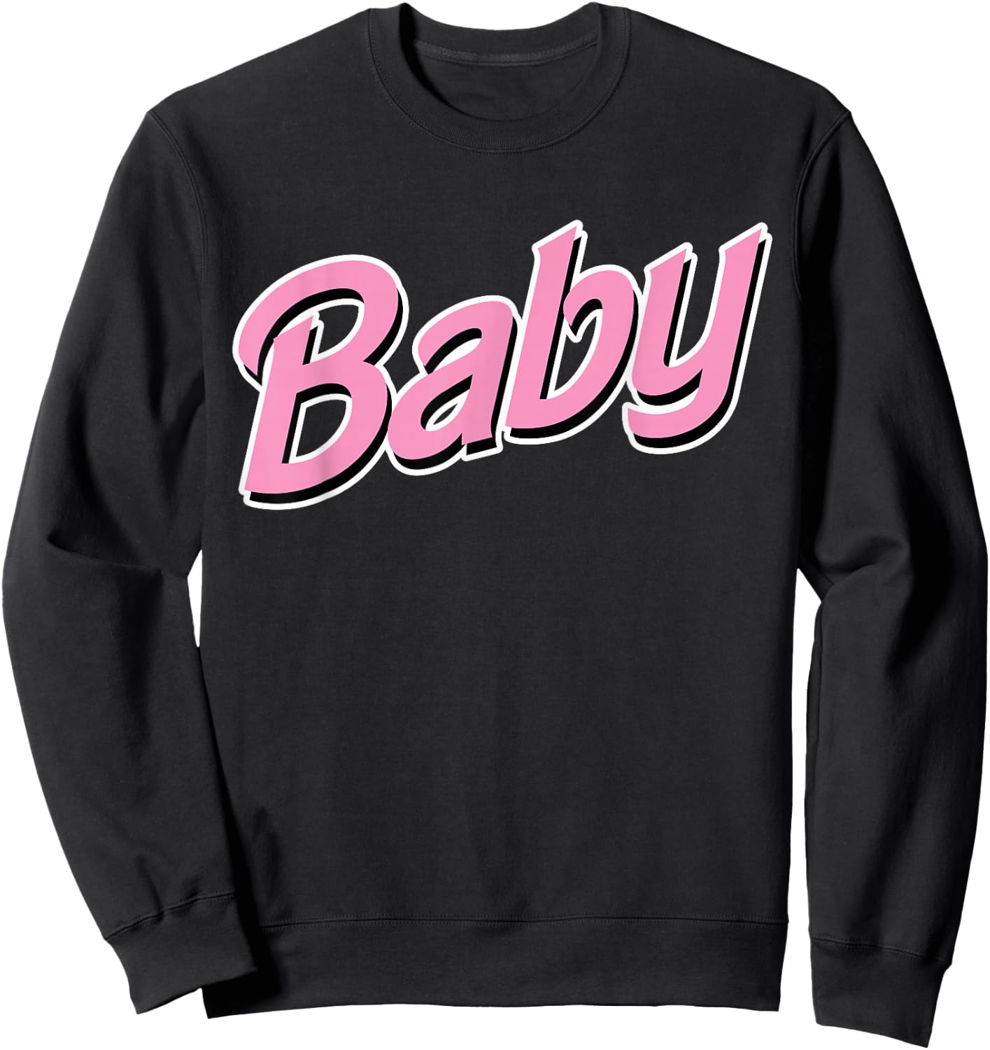 Pink Baby Shirt For BDSM DDLG ABDL Diaper Lover Sweatshirt - Sweatshirt | Black