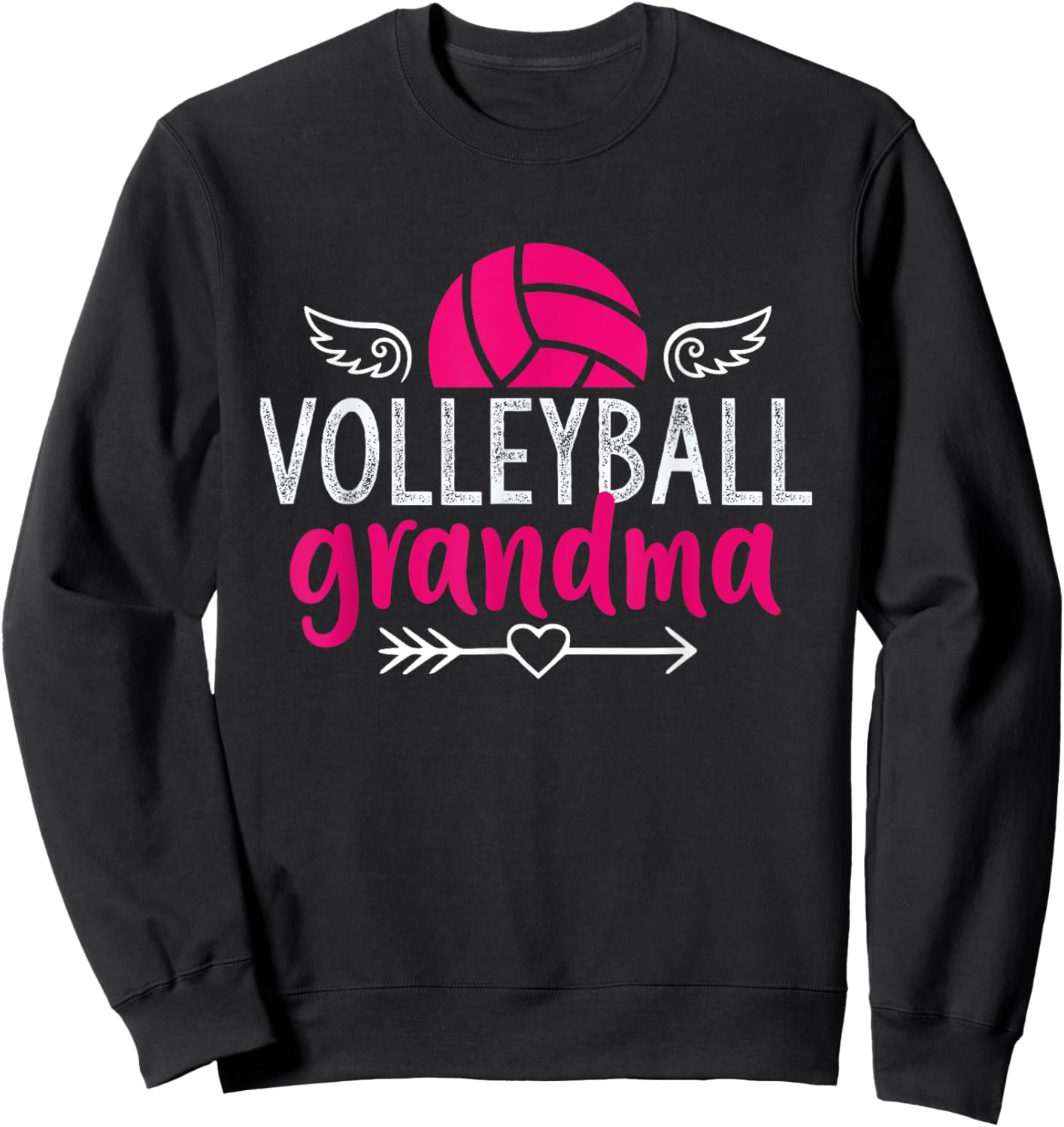 Volleyball Player Grandma Volleyball Lover Volleyball Women Sweatshirt - Sweatshirt | Black