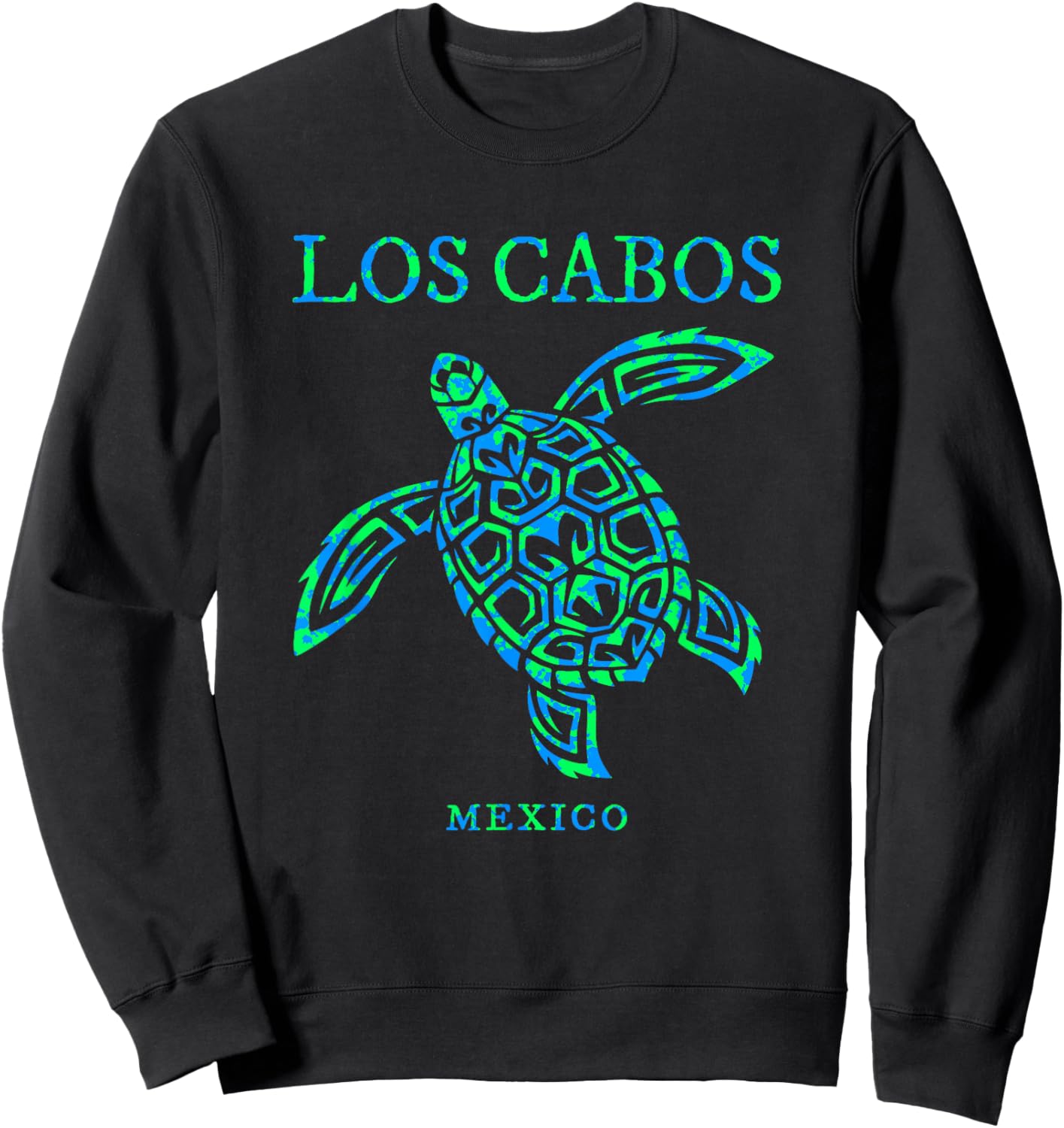 Los Cabos Mexico Sea Turtle Vacation Souvenir Sweatshirt - Sweatshirt | Black