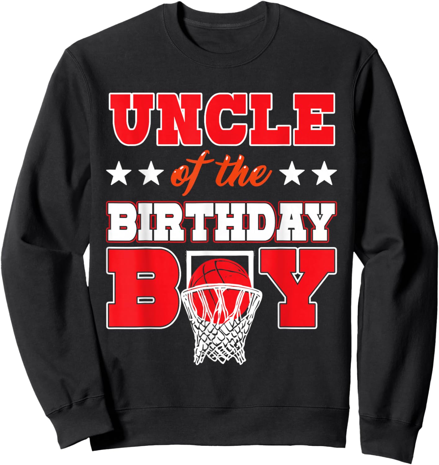 Basketball Party Uncle of the Birthday Boy Baller Family Men Sweatshirt - Sweatshirt | Black