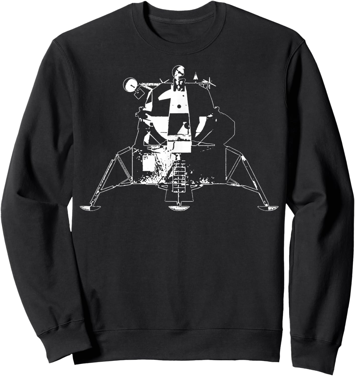 Lunar Lander Floating Sketch Sweatshirt - Sweatshirt | Black