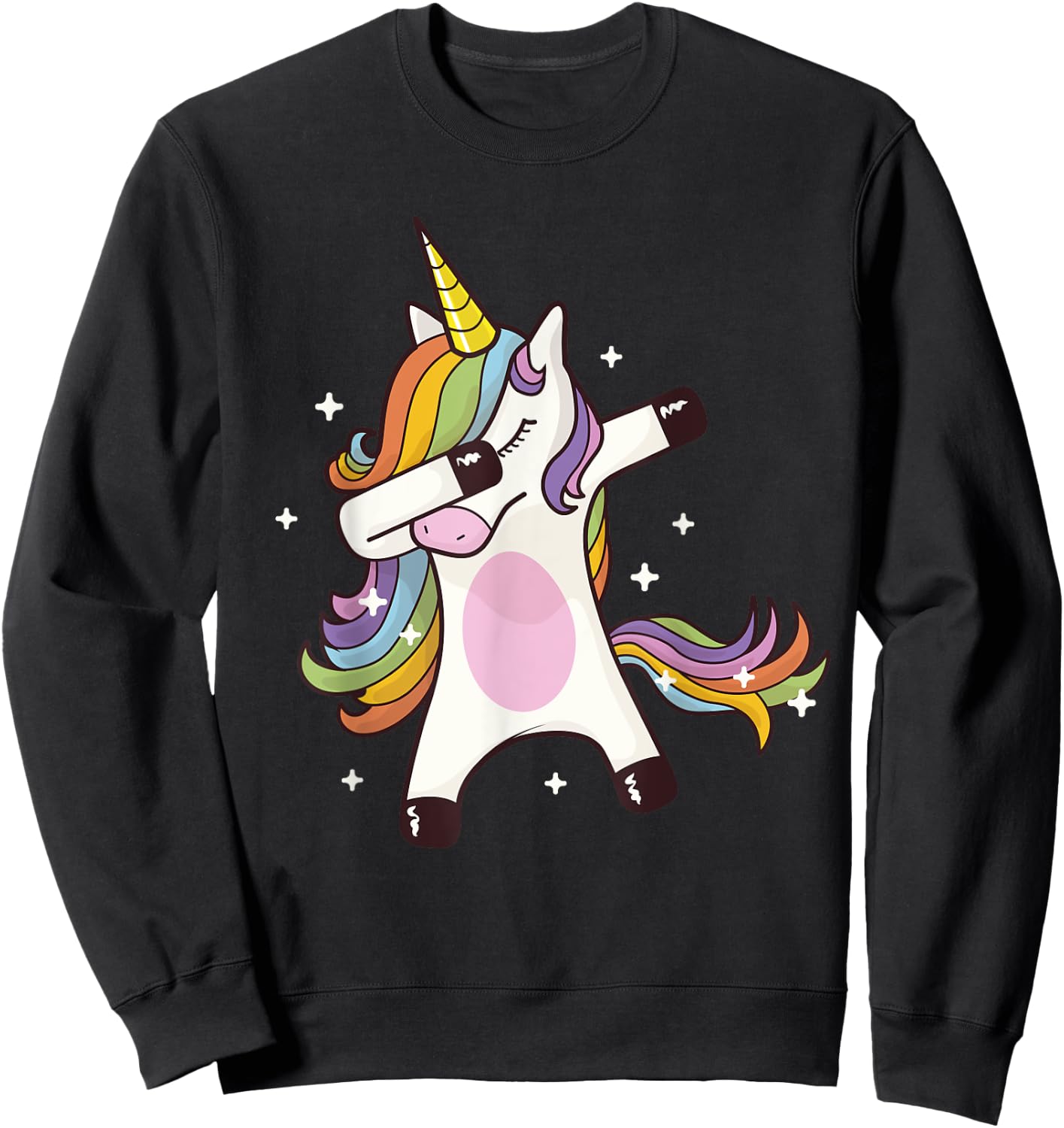 Dabbing Unicorn Sweatshirt - Sweatshirt | Black