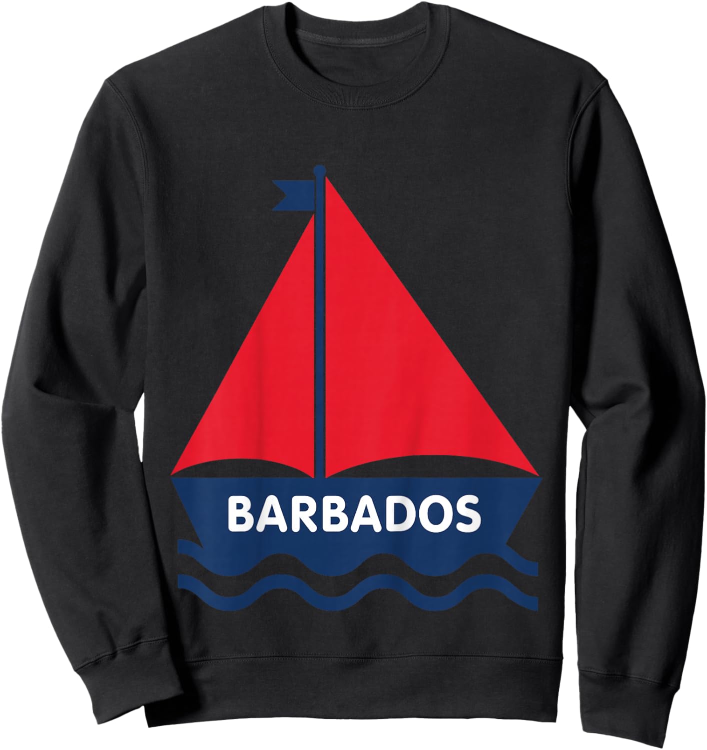 Barbados Sailboat Boys Girls Toddlers Sweatshirt - Sweatshirt | Black