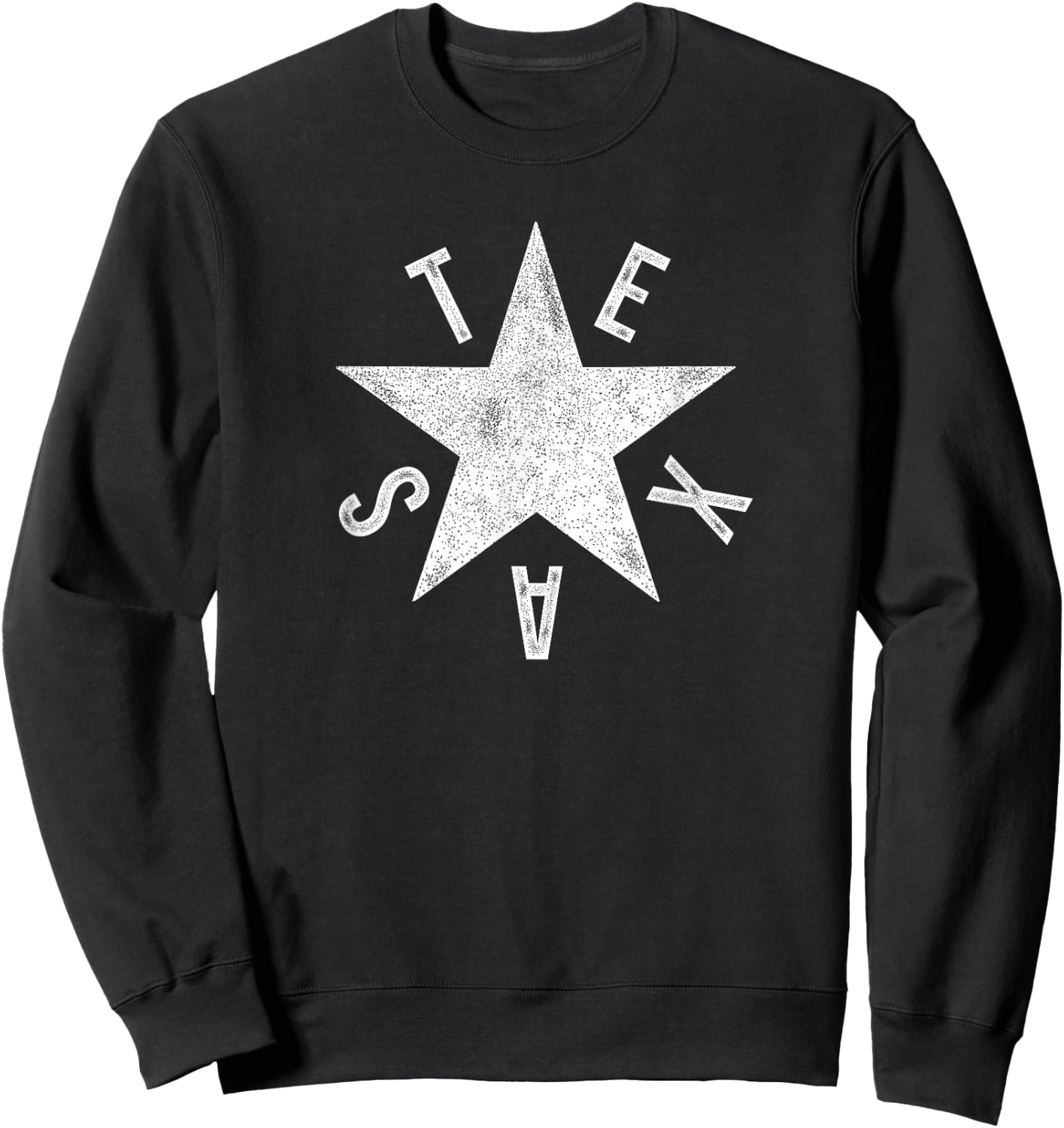 Texas Star 1836 Lorenzo de Zavala Texas Zavala Flag Sweatshirt - Sweatshirt | Black