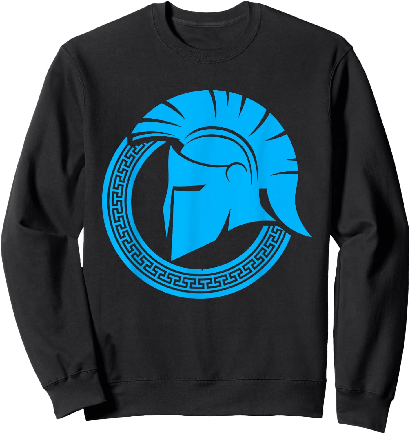Spartan Warrior Helmet Ancient Greek Gym Sweatshirt - Sweatshirt | Black