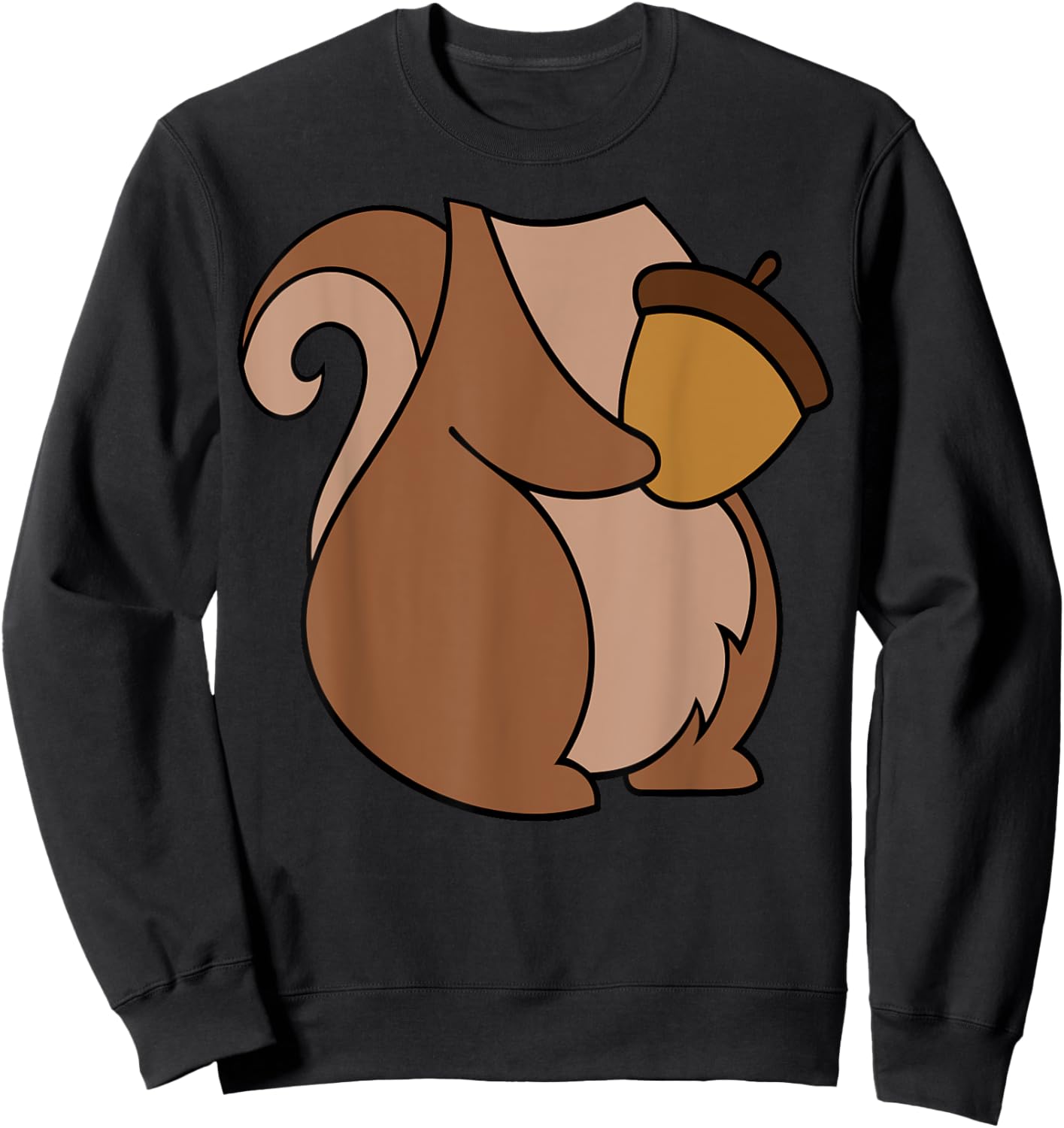 Squirrel Costume Quick Costume Squirrel Sweatshirt - Sweatshirt | Black