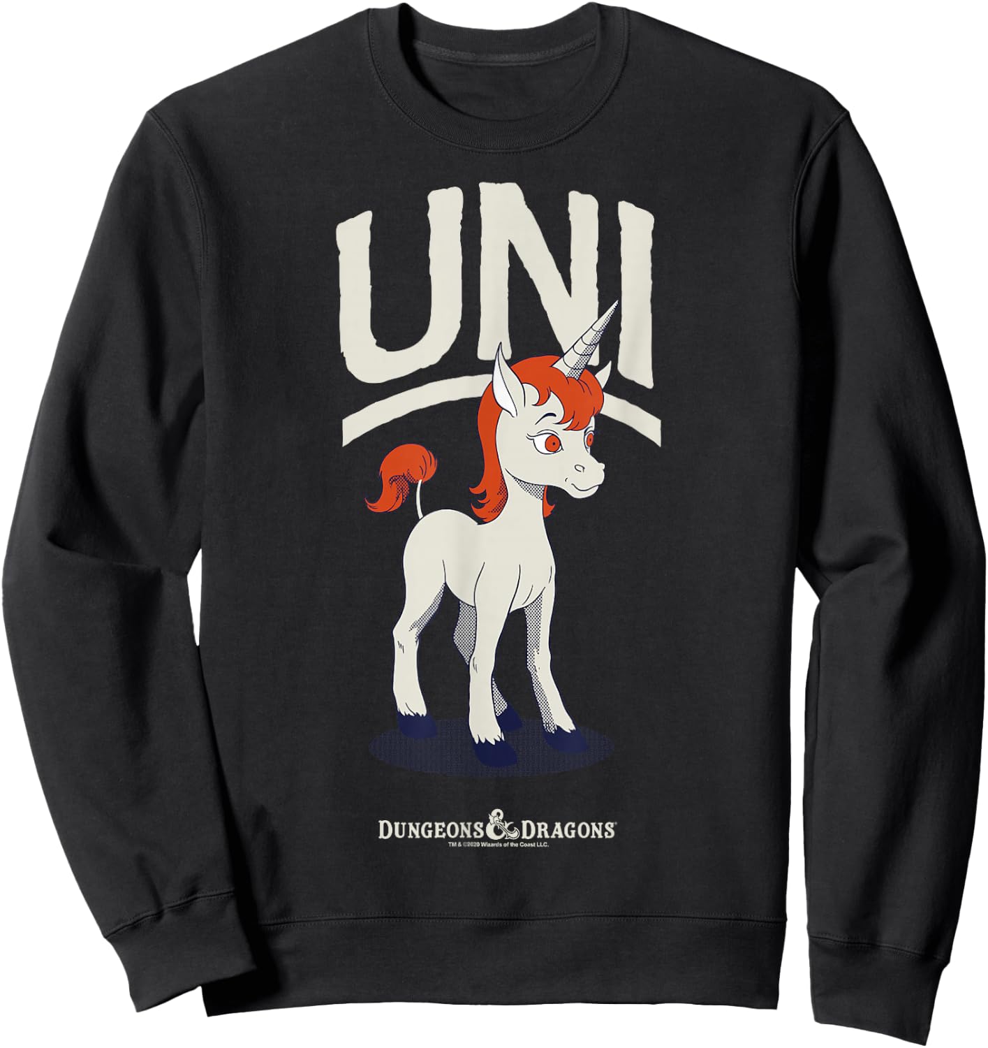 Dungeons & Dragons Uni Simple Portrait Sweatshirt - Sweatshirt | Black