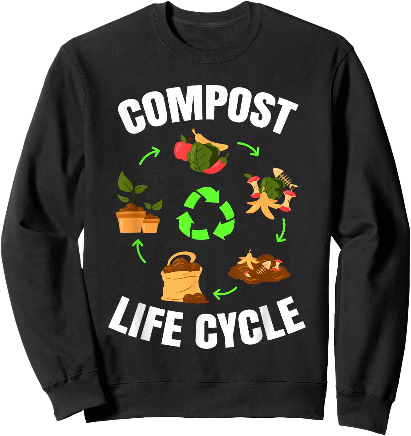 Compost Life Cycle Sweatshirt - Sweatshirt | Black