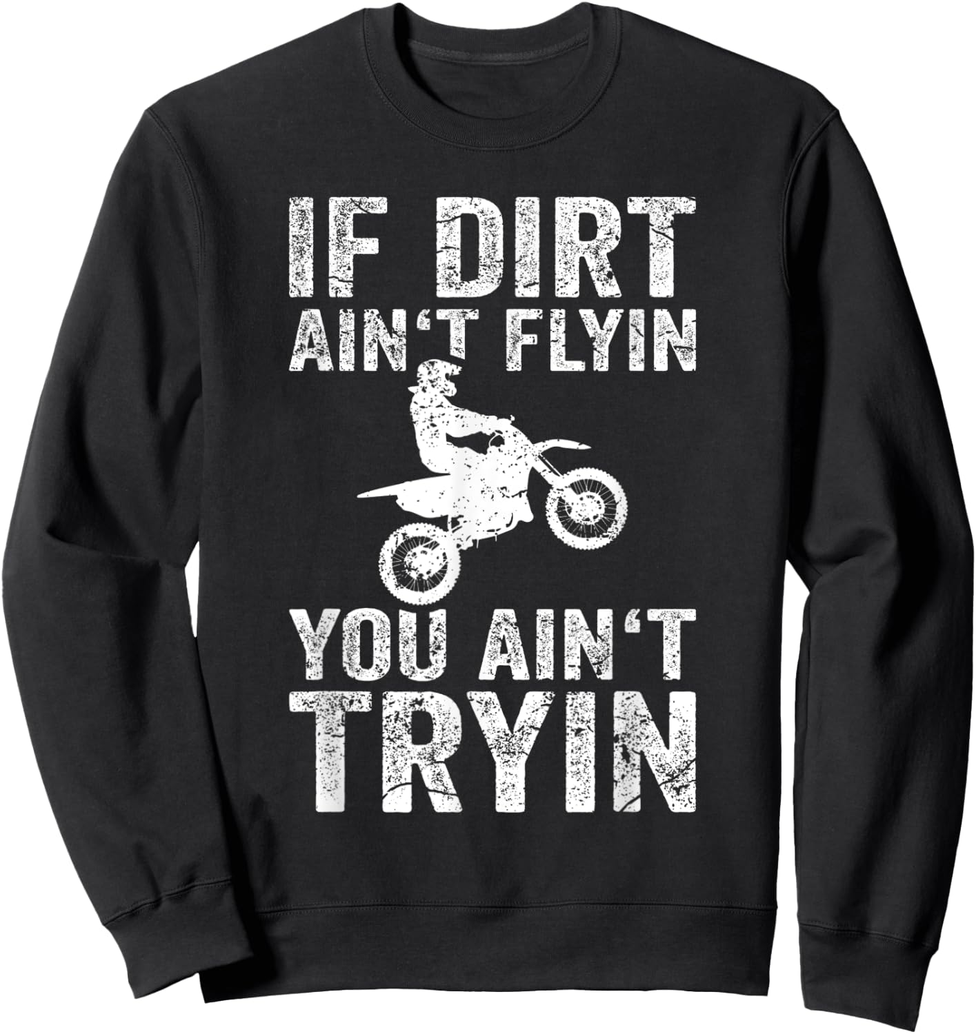 4T Dirt Bike Shirts Motocross Sweatshirt - Sweatshirt | Black