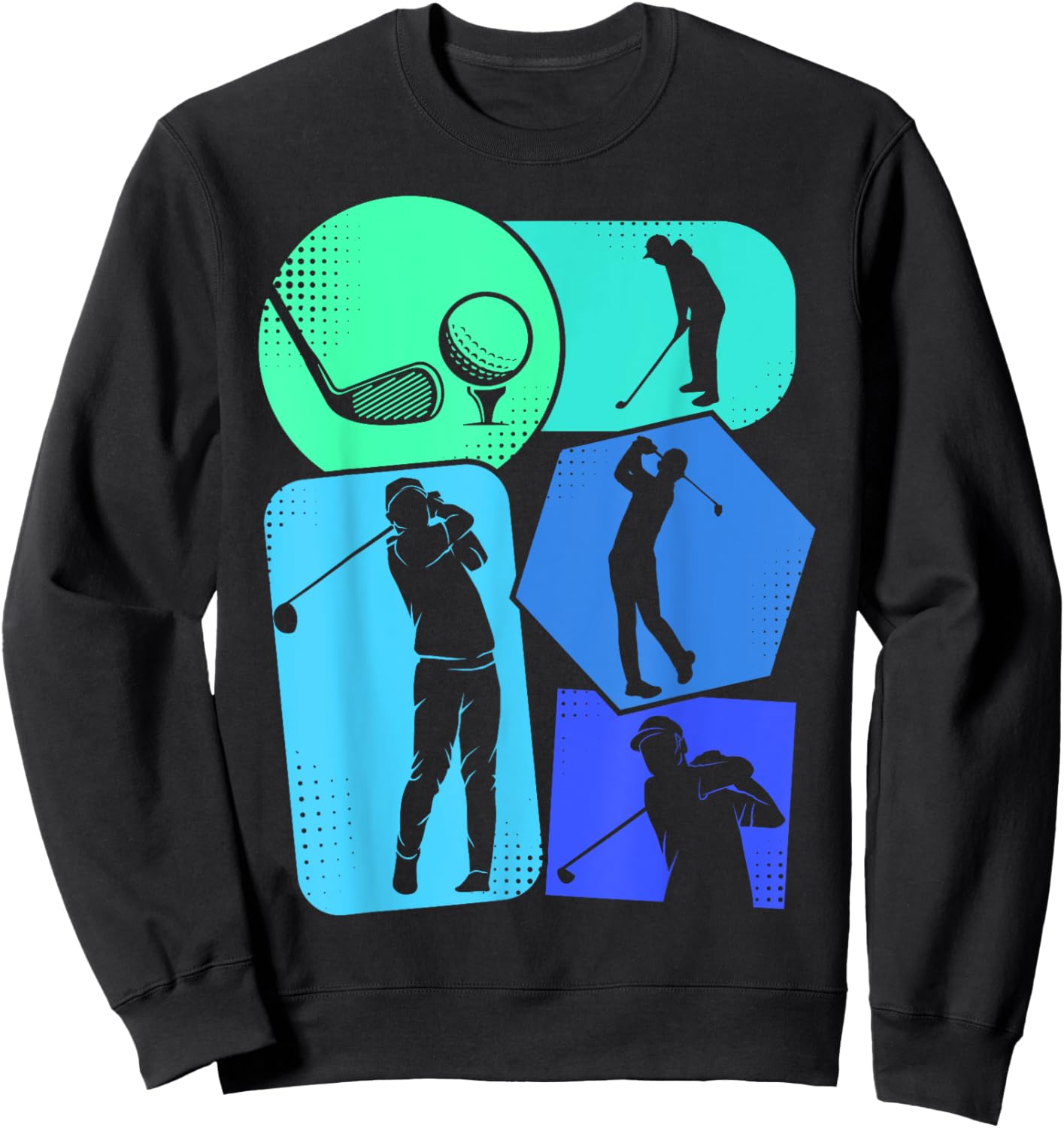 Golf Golfer Kids Boys Men Golfing Sweatshirt - Sweatshirt | Black