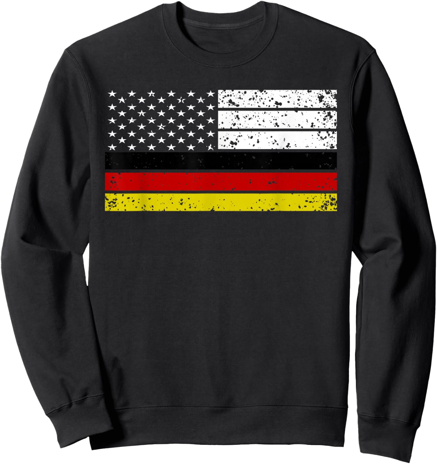 Vintage German American Flag Germany USA Sweatshirt - Sweatshirt | Black