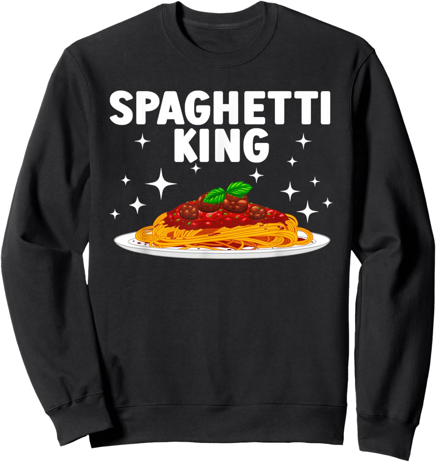 Spaghetti King Design Boys Grandpa Spaghetti Lover Sweatshirt - Sweatshirt | Black