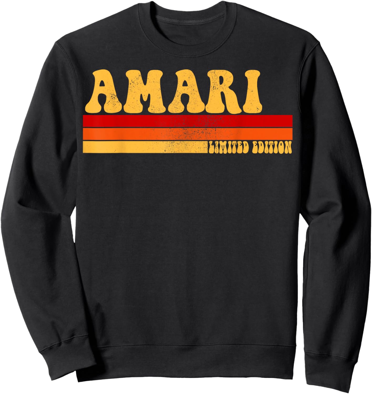 AMARI Name Personalized Idea Men Retro Vintage AMARI Sweatshirt - Sweatshirt | Black