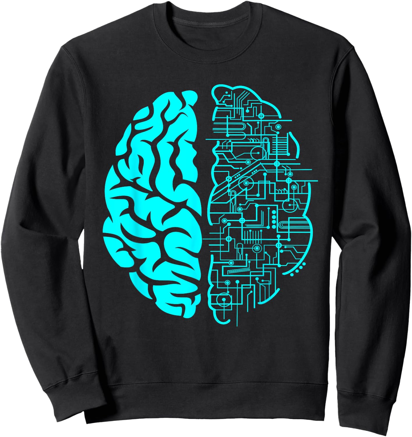 Computer Circuit Digital Brain Gifts For Science Nerds Sweatshirt - Sweatshirt | Black