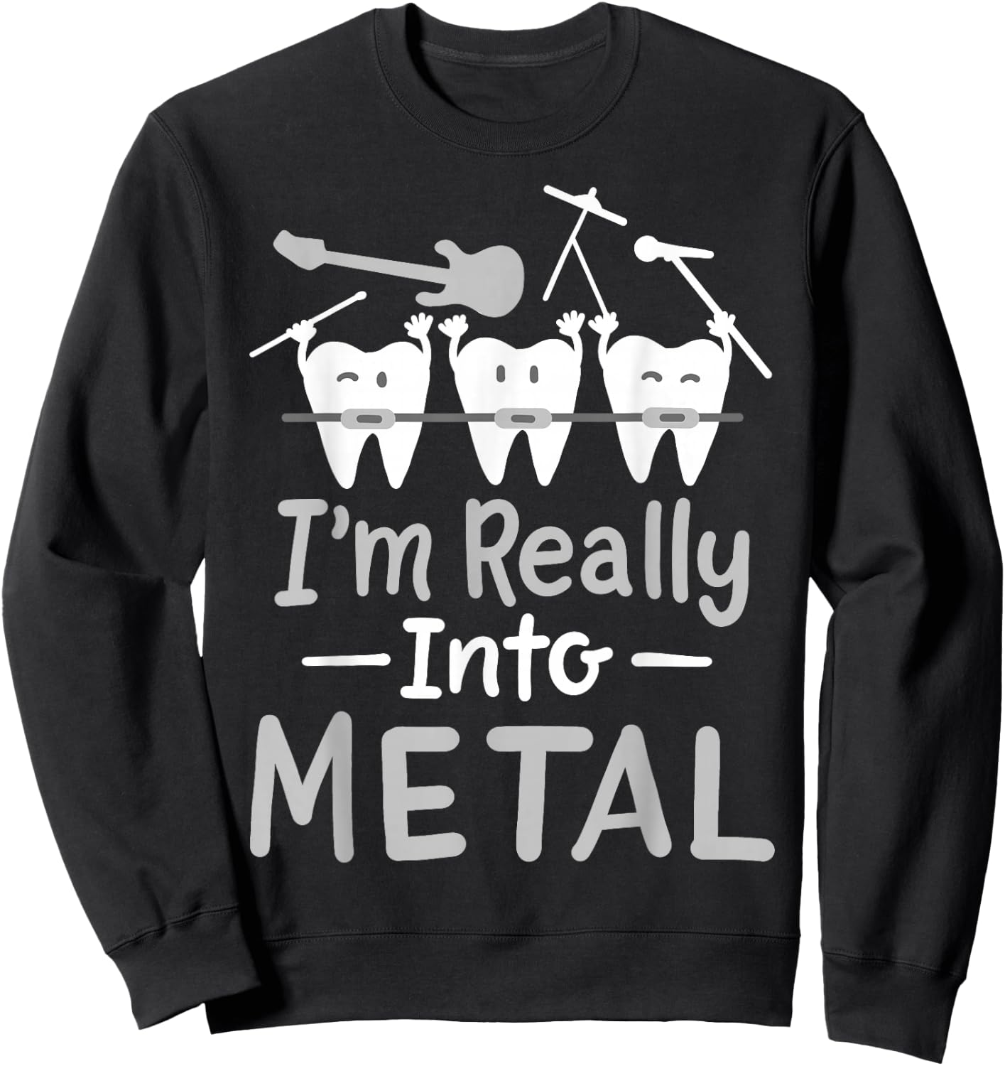 Orthodontic Dental Braces Sweatshirt - Sweatshirt | Black