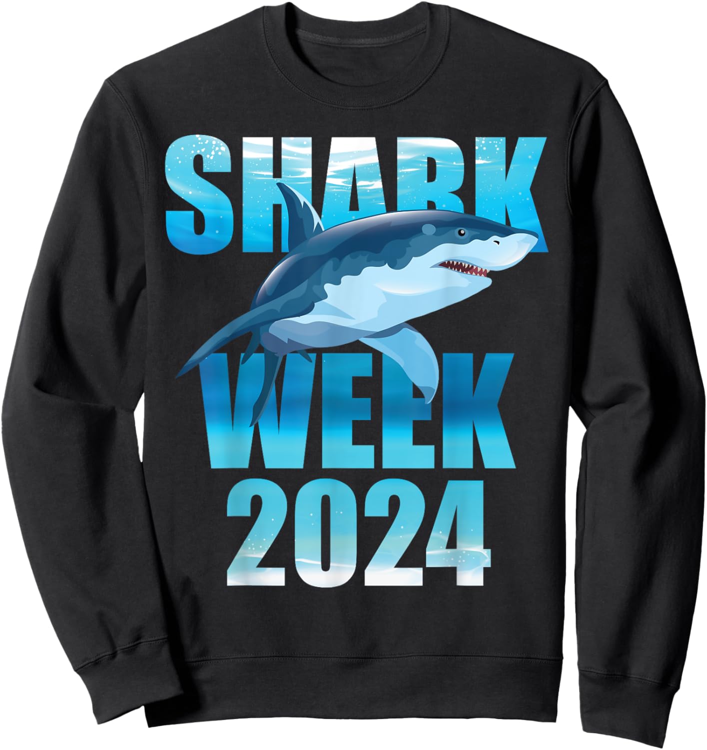 Shark 2024 Week Passion For Shark Lover Family Scuba Diver Sweatshirt - Sweatshirt | Black