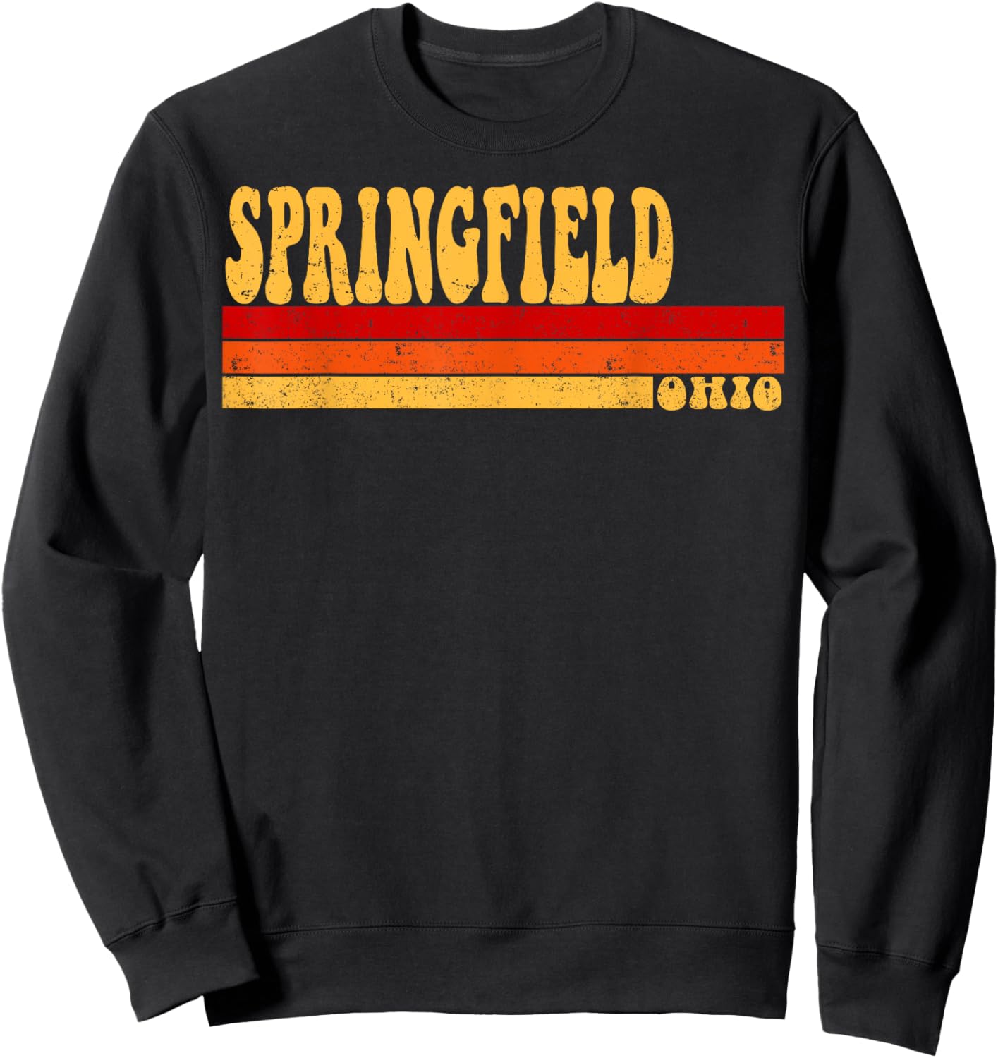 SPRINGFIELD Ohio City Vintage Roots Retro Design 70s 80s Sweatshirt - Sweatshirt | Black