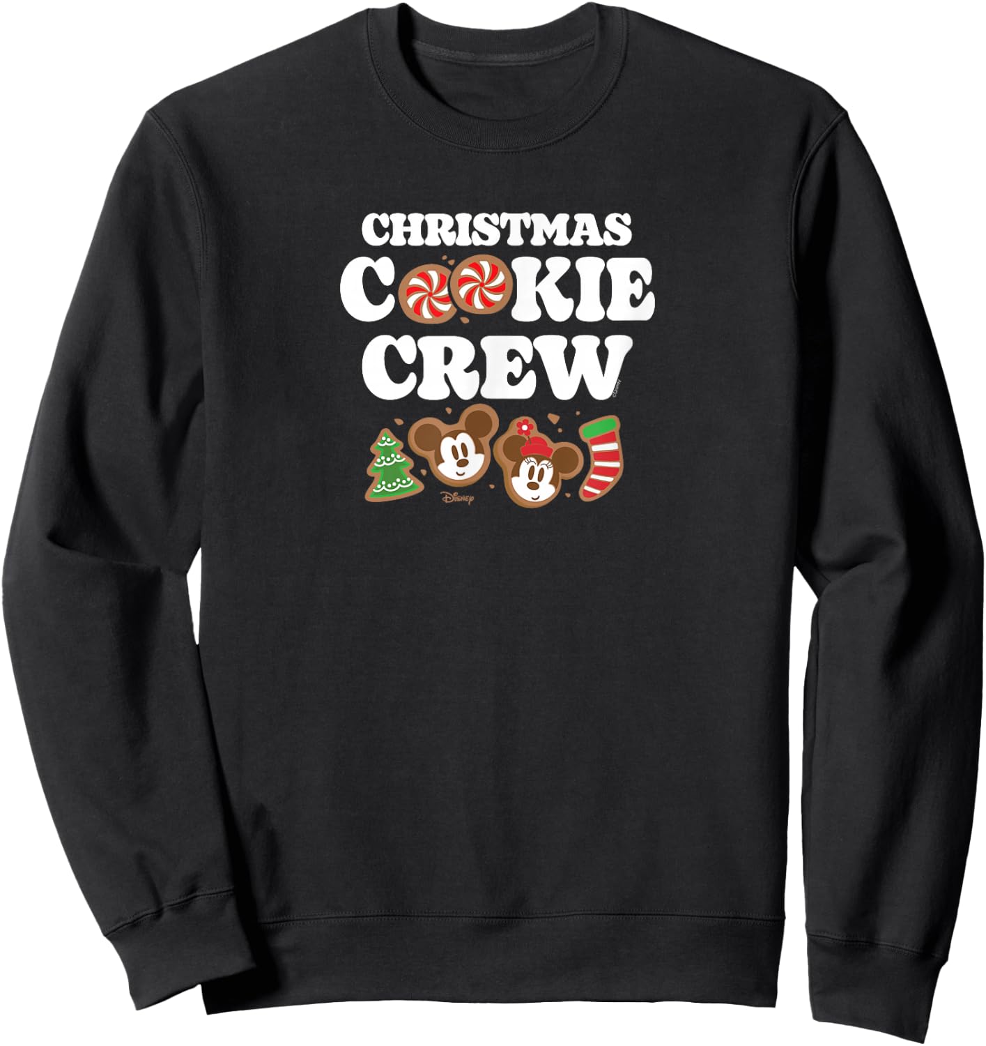 Disney - Mickey Minnie Christmas Cookie Crew Sweatshirt - Sweatshirt | Black