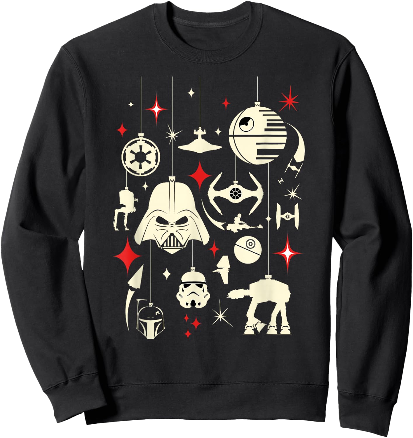 Star Wars Galactic Empire Ornaments Holiday Sweatshirt - Sweatshirt | Black