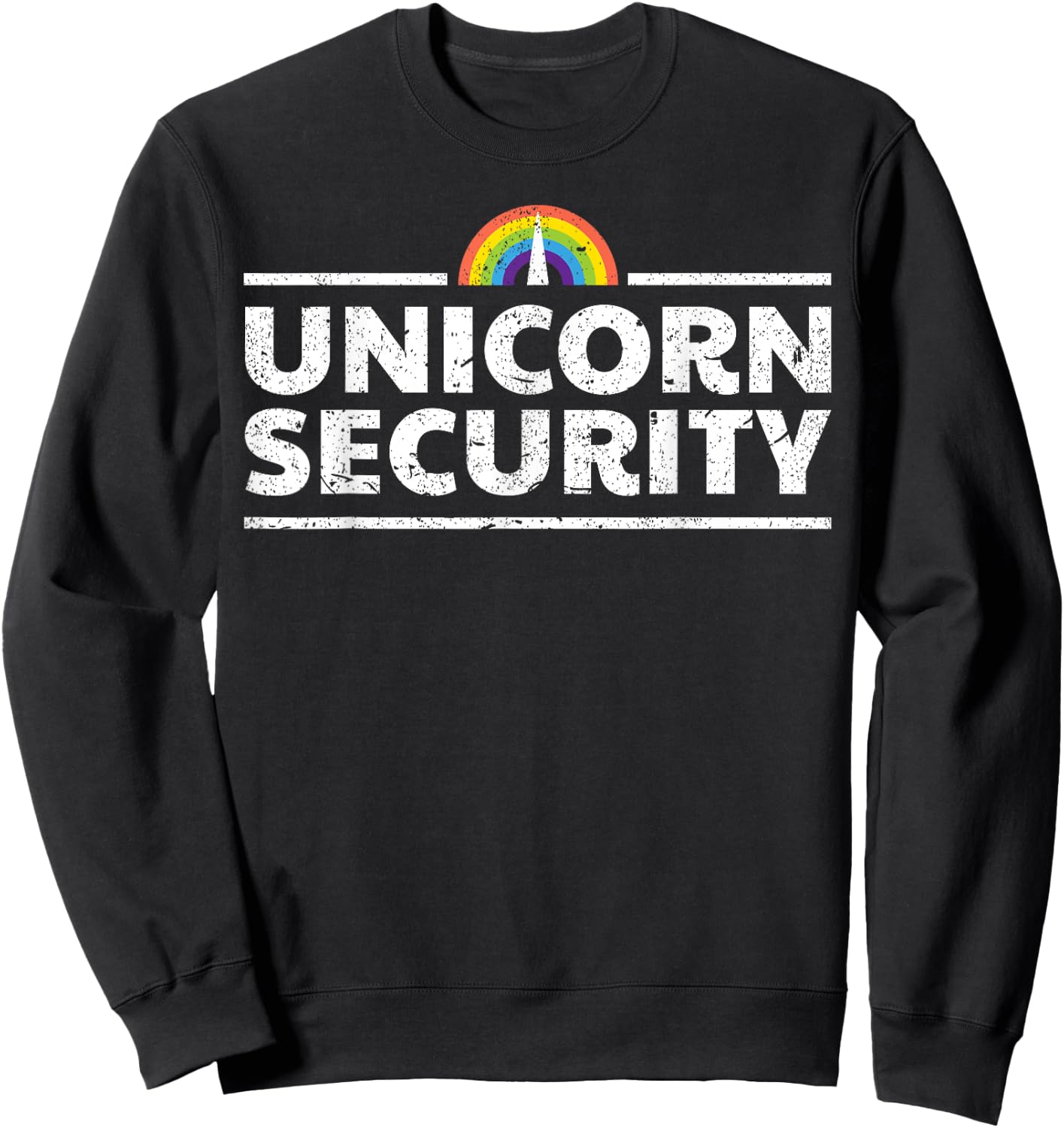 Unicorn Security Funny Cute Police Halloween Costume Sweatshirt - Sweatshirt | Black