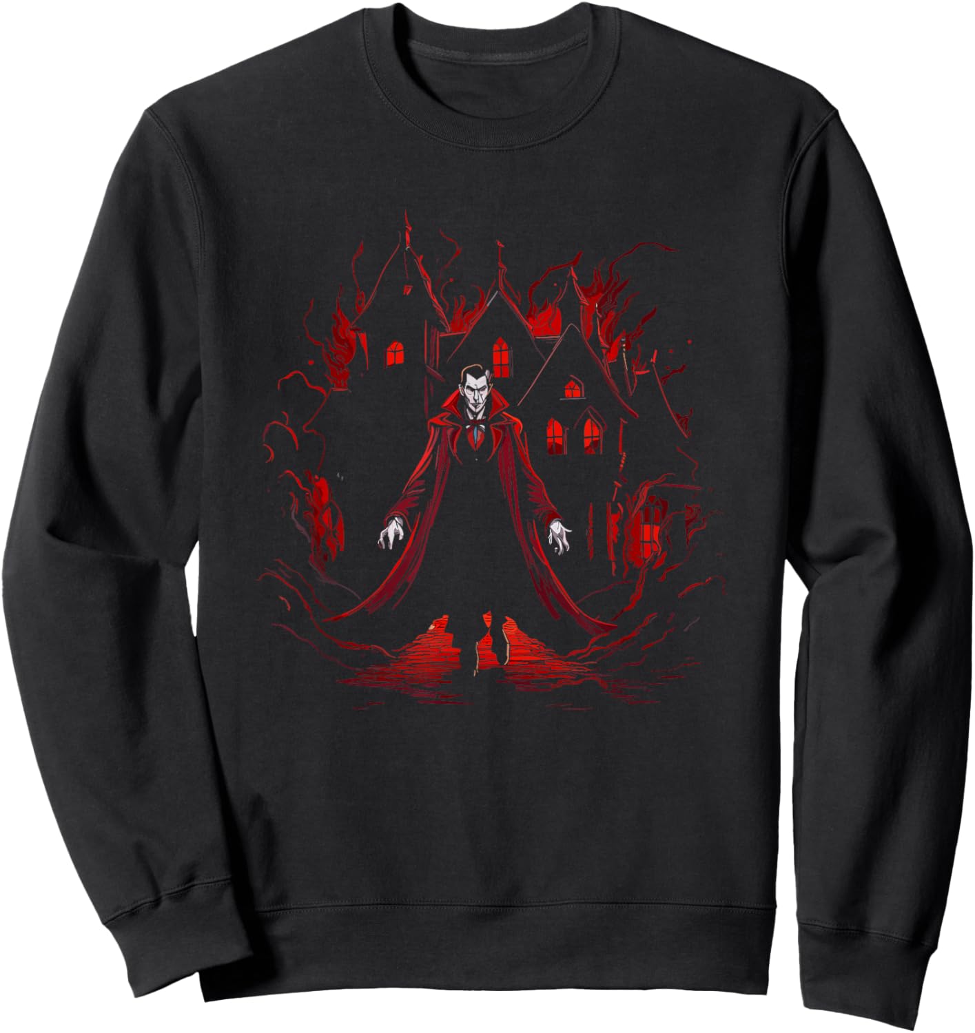 Vampire House Dracula - Vintage Vampire Halloween Costume Sweatshirt - Sweatshirt | Black