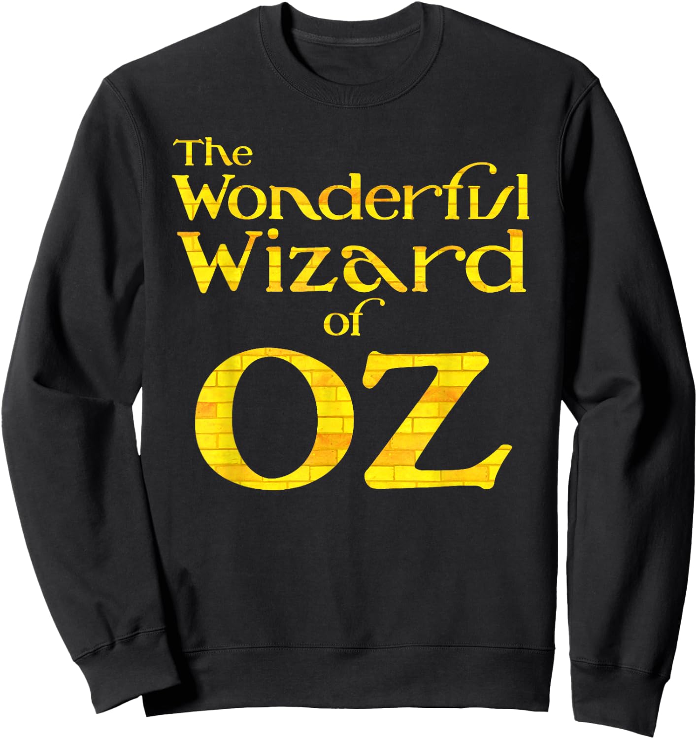 Retro Vintage Yellow Brick Road Wonderful Wizard of OZ Logo Sweatshirt - Sweatshirt | Black